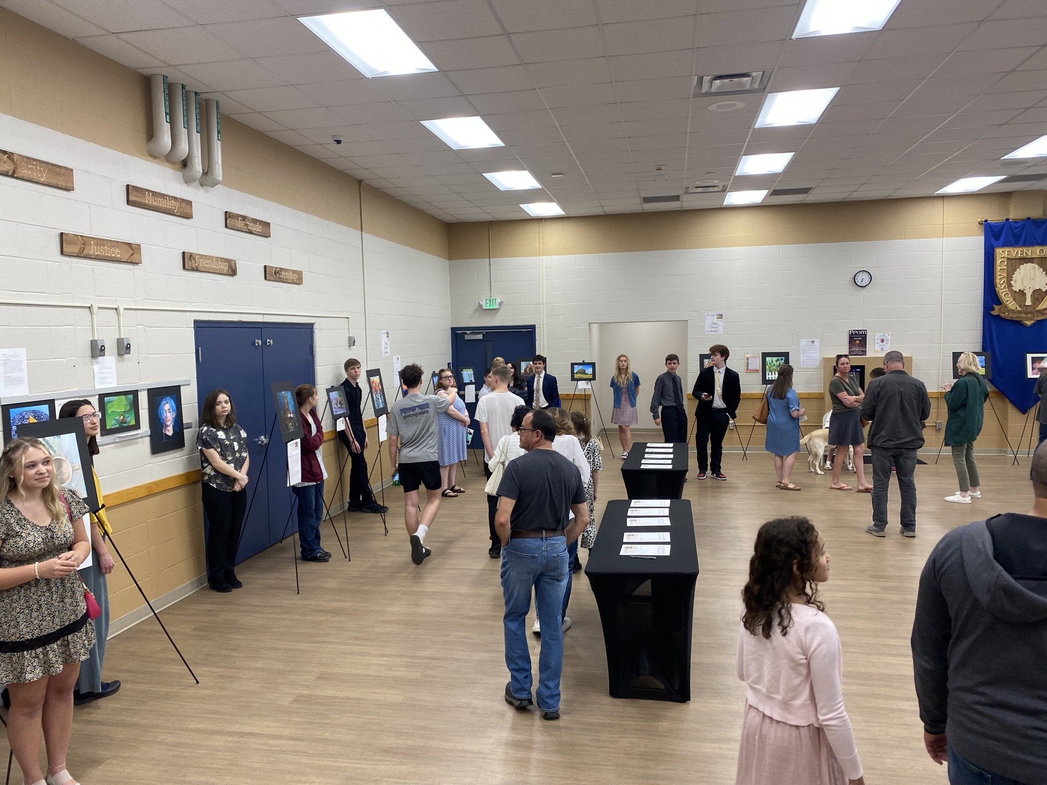 The art teachers and students want to thank the family and friends of Seven Oaks for the support of the fine arts during Arts Night on Saturday, April 13! The event featured over 150 works of art from students in grades 6-12. The evening included a s