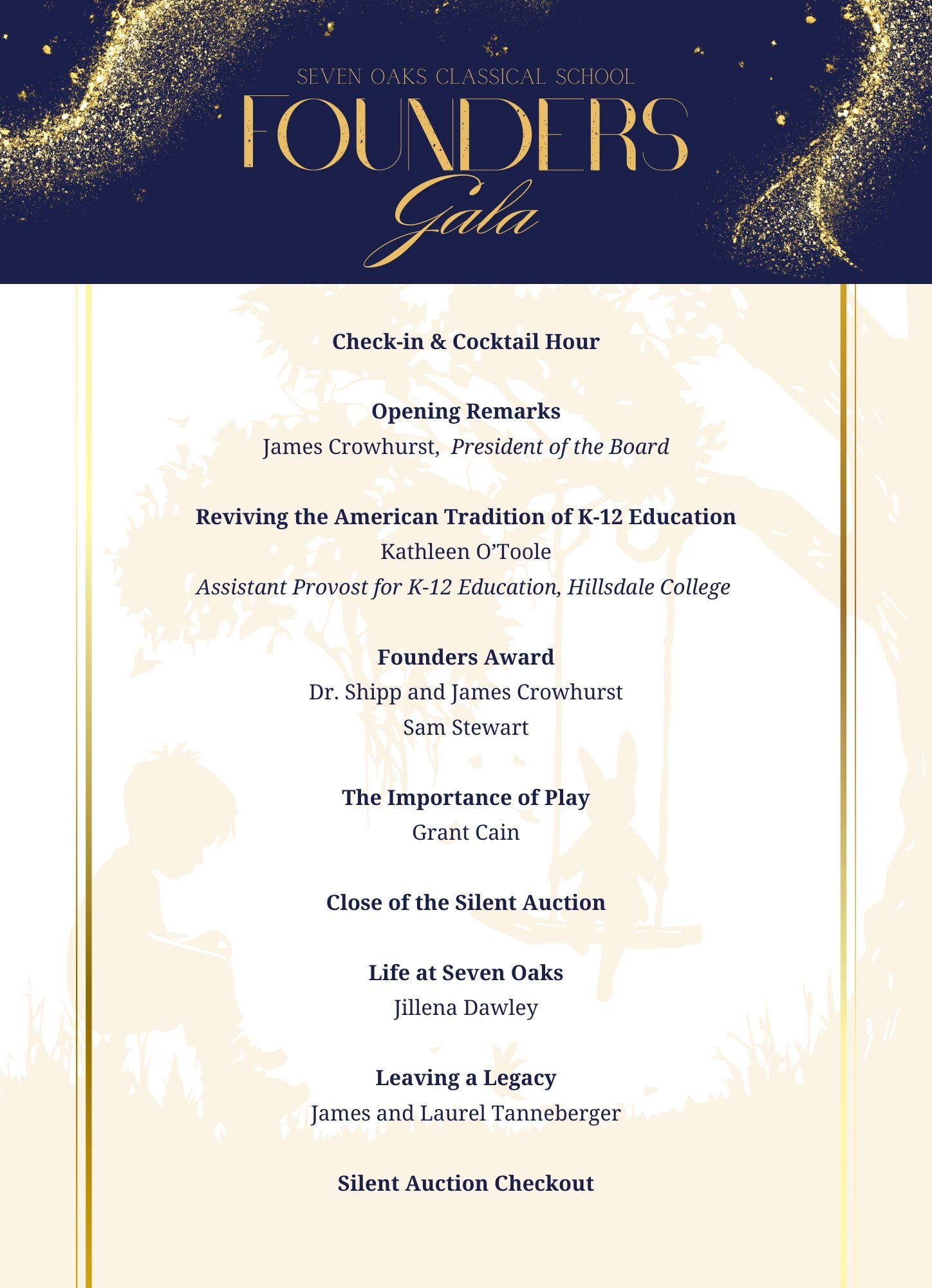 Program at the Founders Gala