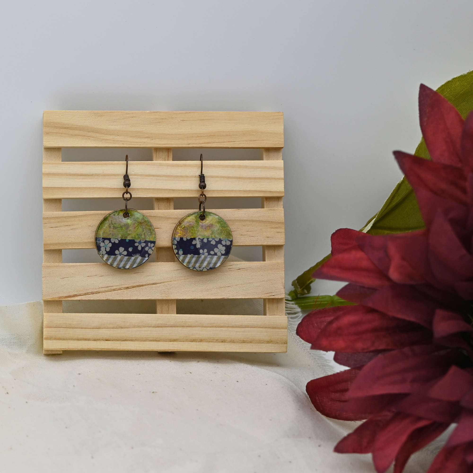 40 - Navy and Mint Washi - Small Circles - Main.png