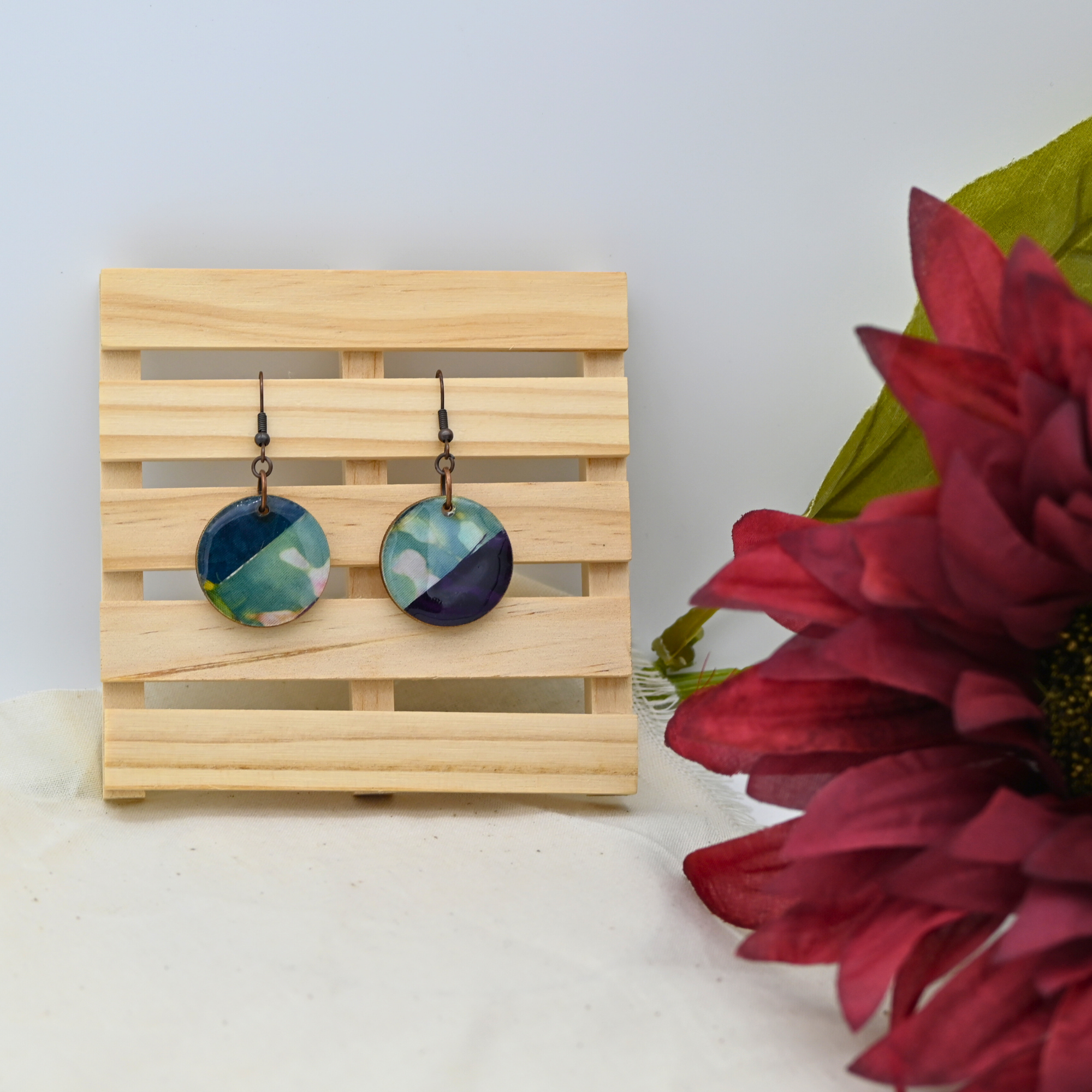 Northern Lights Collaged Fabric [IMPERFECT] - Small Circles (#25)