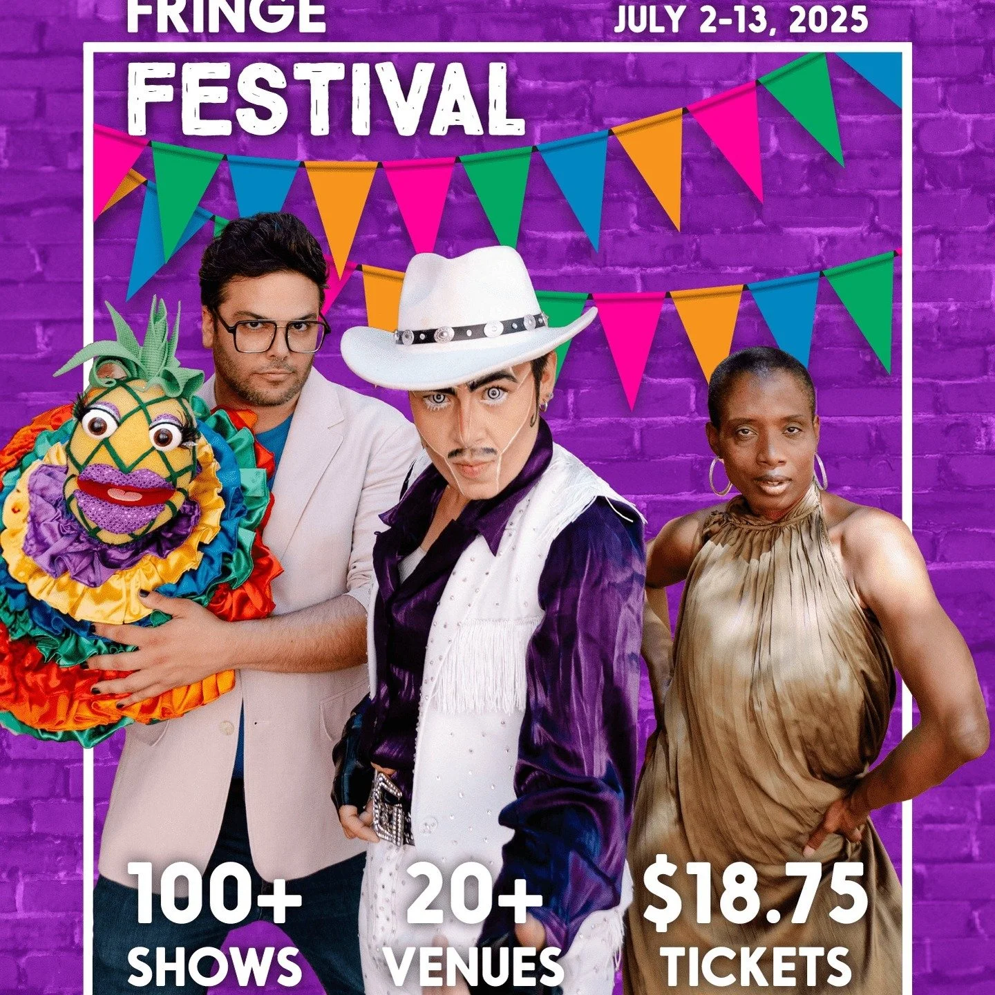 Toronto Fringe Festival

July 2-13, 2025
 
The Place for Indie Theatre &amp; Performance in Toronto

The Toronto Fringe Festival is Ontario's largest performing arts festival with 100+ shows on 20+ stages all around the city. Founded in 1989, the 37t