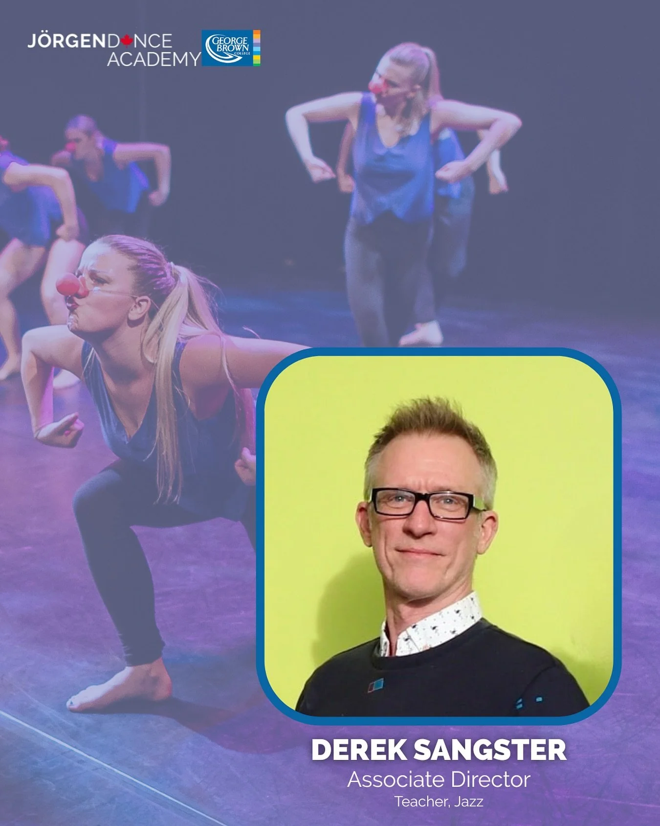 🌟FACUTY SPOTLIGHT: Meet Derek Sangster &mdash; Associate Director of #GeorgeBrownDance since 2012, jazz teacher, &amp; choreographer!🕺 Learn more about Derek🔗in bio!!! 

#DanceFaculty #FacultySpotlight #Spotlight #J&ouml;rgenDanceAcademy #GBD #GBC