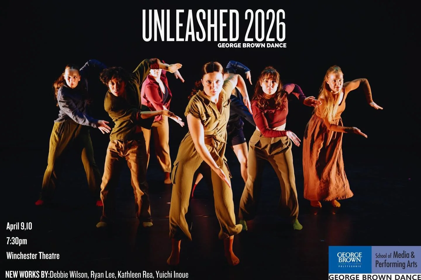 #UNLEASHED2026🔥🔥🔥

🗓️April 9 &amp; 10
📍@winchesterstreettheatre 
⏰7:30 PM
🎟️ 🔗in bio!

Experience the highlight of the #GeorgeBrownDance season. Unleashed 2026 brings bold, fearless artistry to the stage featuring works by guest choreographers