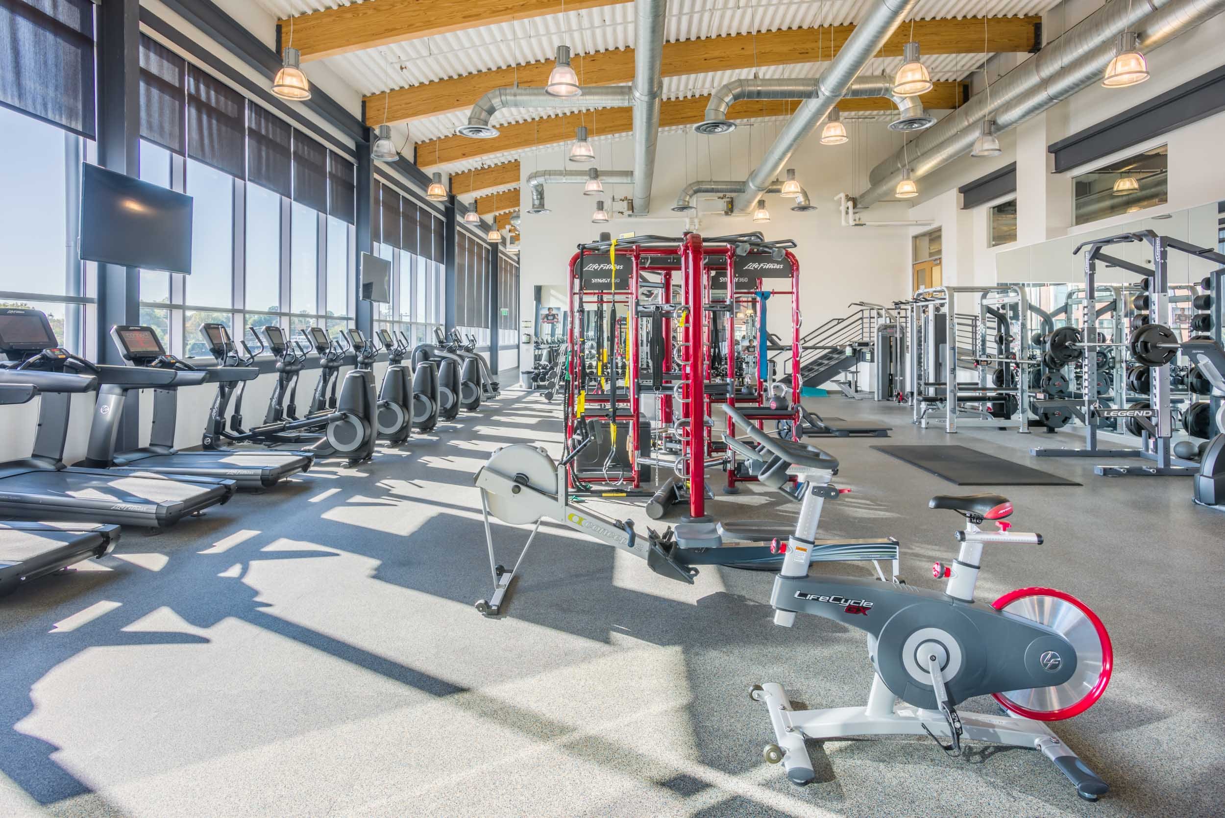 Modern, full scale 7,000 SF fitness center