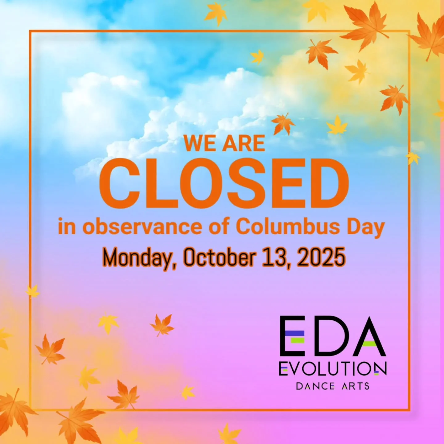 EDA is closed today 10/13 in observance of Columbus Day.