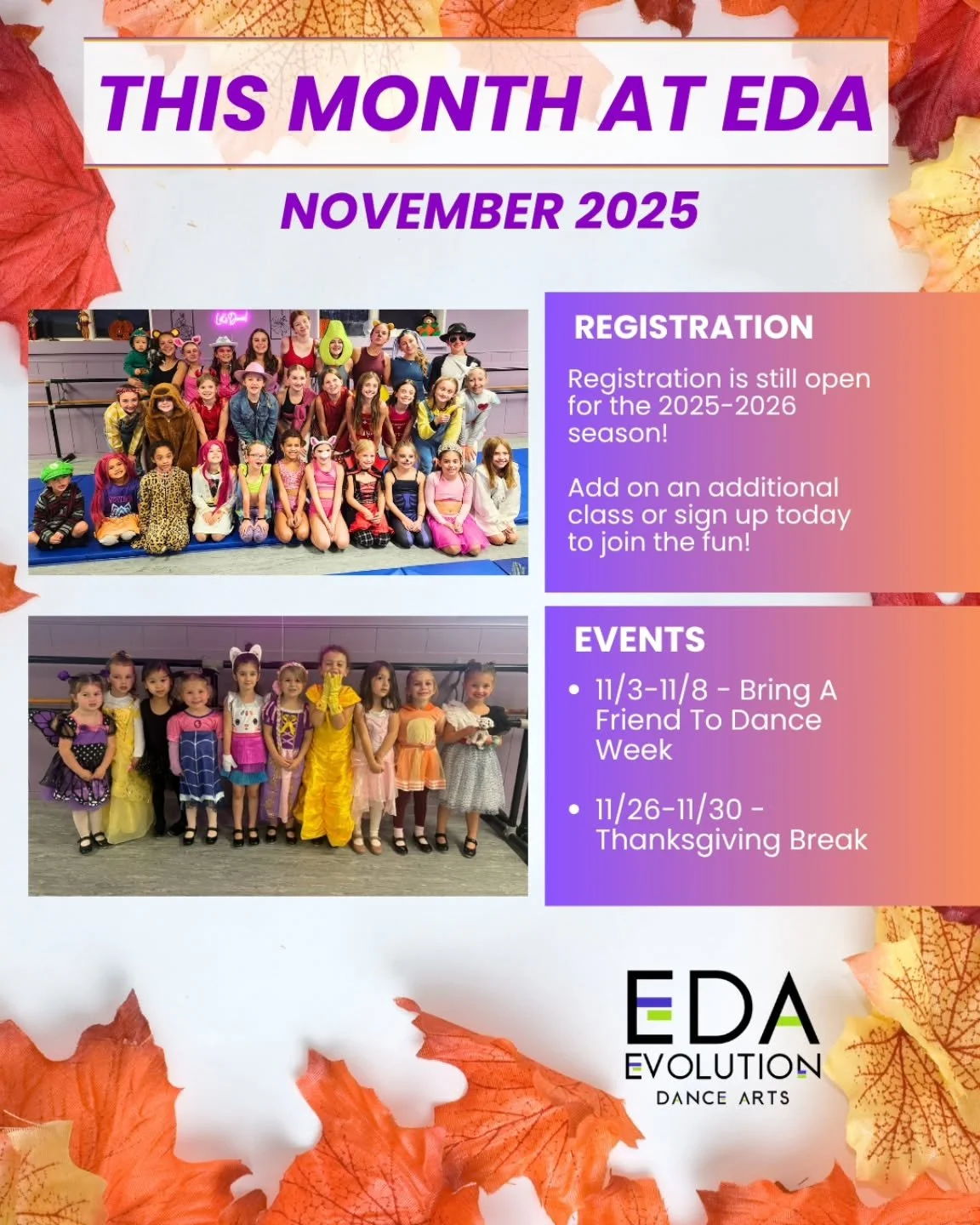 🍂November at EDA🍂

💚💜💚💜