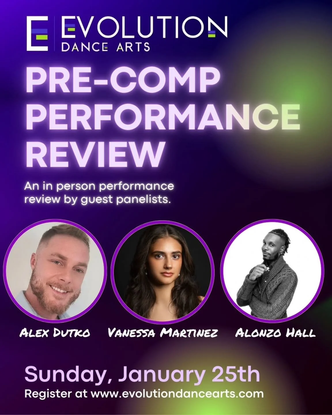 📢EDA'S Pre-Comp Performance Review 
📆 Sunday, January 25th
✅️Register at www.evolutiondancearts.com 

#dancenj #dancecompetition #spartanj #sussexcountynj #critique