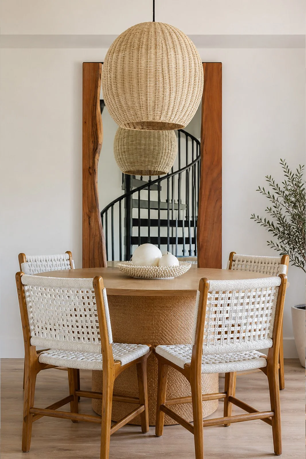 A warm, Bohemian-inspired sanctuary where refined living and everyday function coexist in perfect balance. Natural textures, curated details, and a serene, cohesive palette elevate each moment, infusing the home with effortless comfort and style.