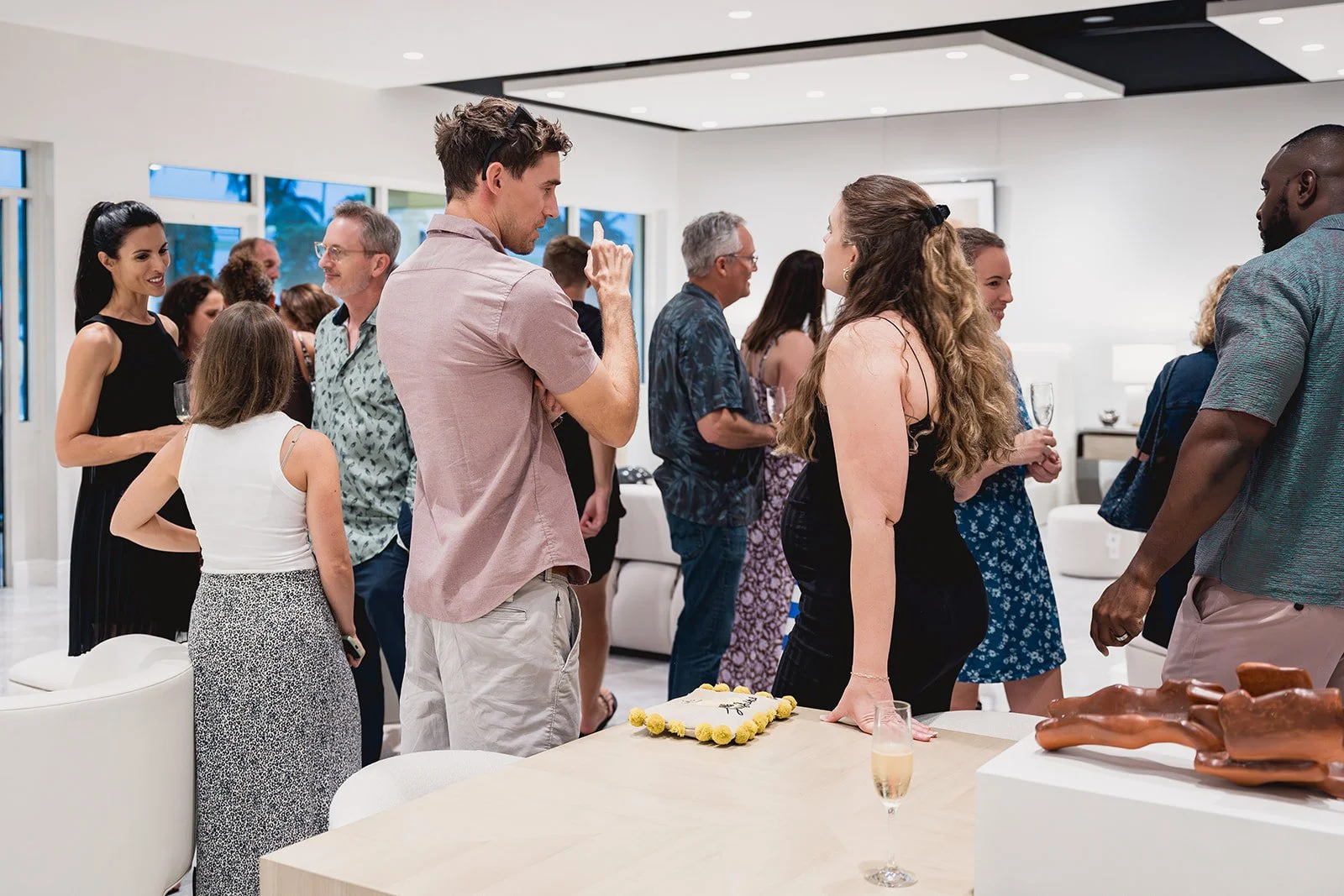 Guests at IDG's exhibition "Spatial Dialogue" during Cayman Art Week 2026.