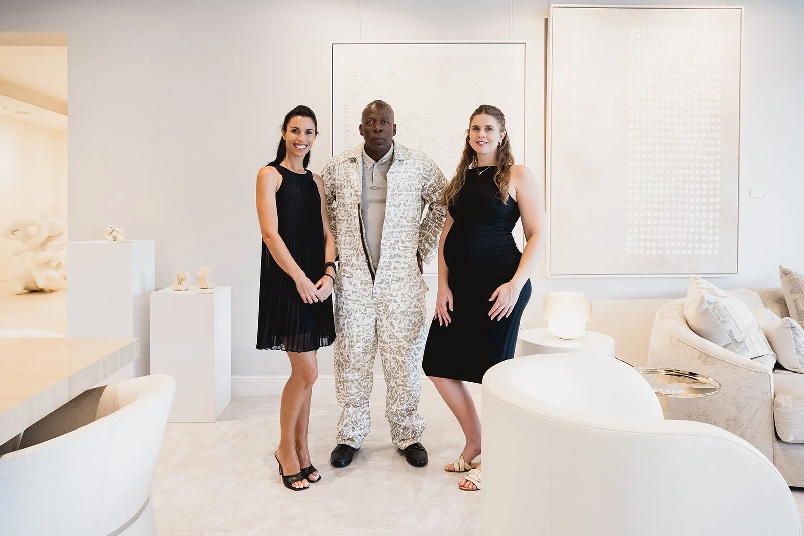 Al Ebanks, Janine Every & Josie Frazer at IDG's exibition "Spatial Dialogue" during Cayman Art Week 2026