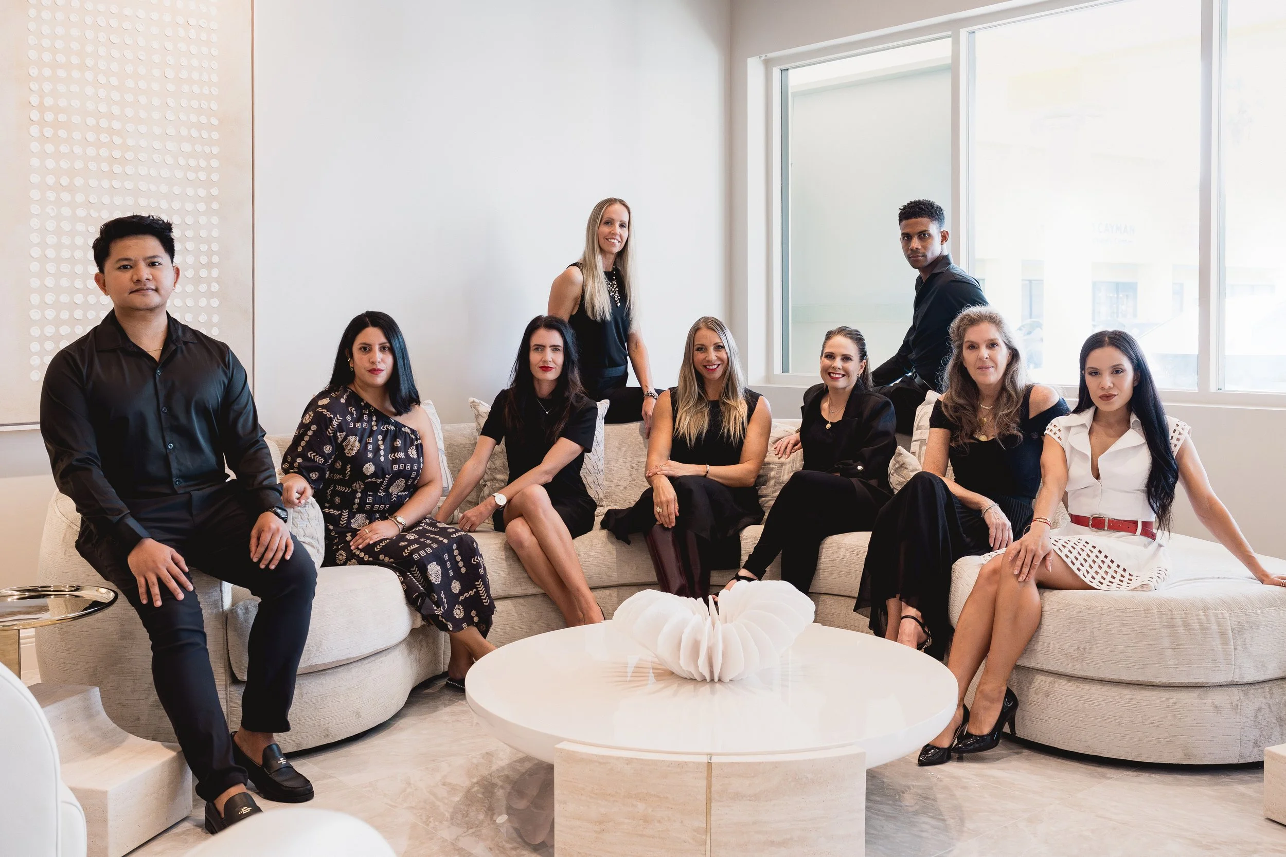 IDG team in the new showroom at Cayman Art Week 2026
