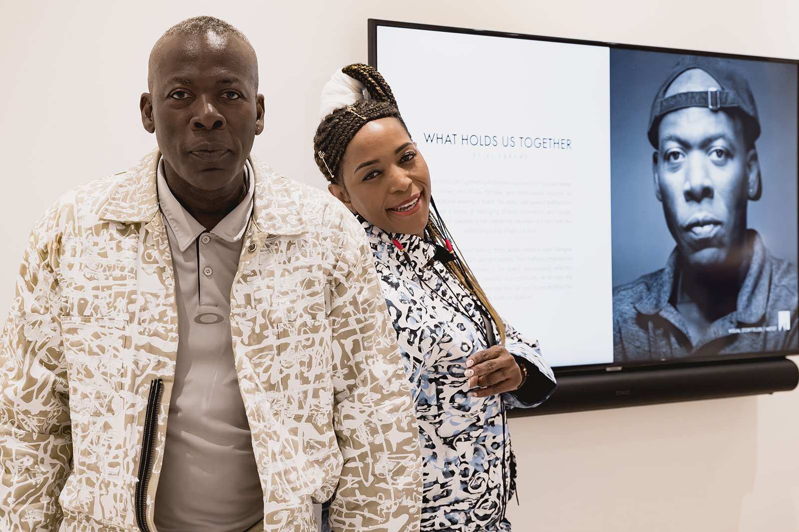 Al Ebanks at the IDG showroom during Cayman Art Week 2026