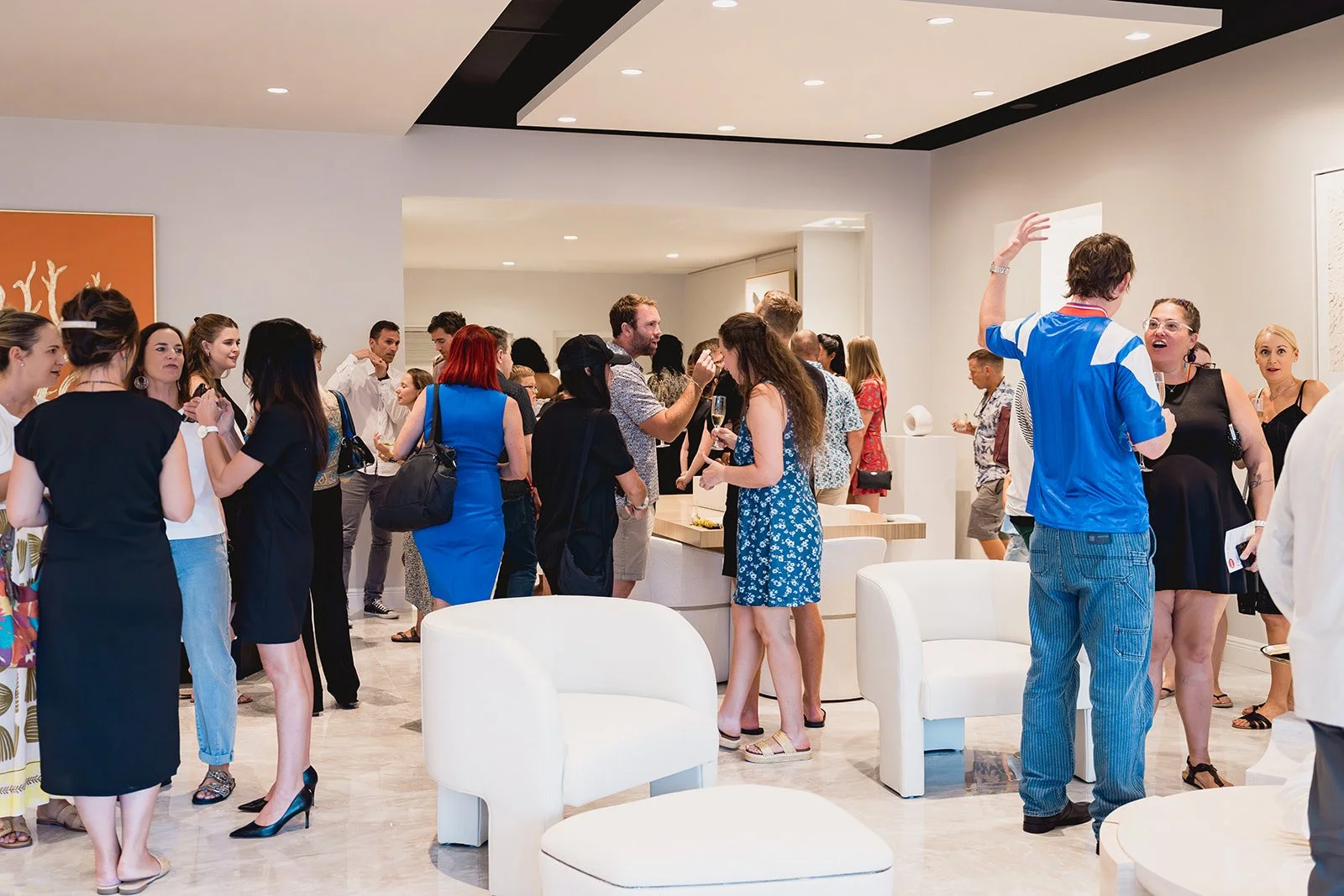 Guests at IDG's exhibition "Spatial Dialogue" during Cayman Art Week 2026.