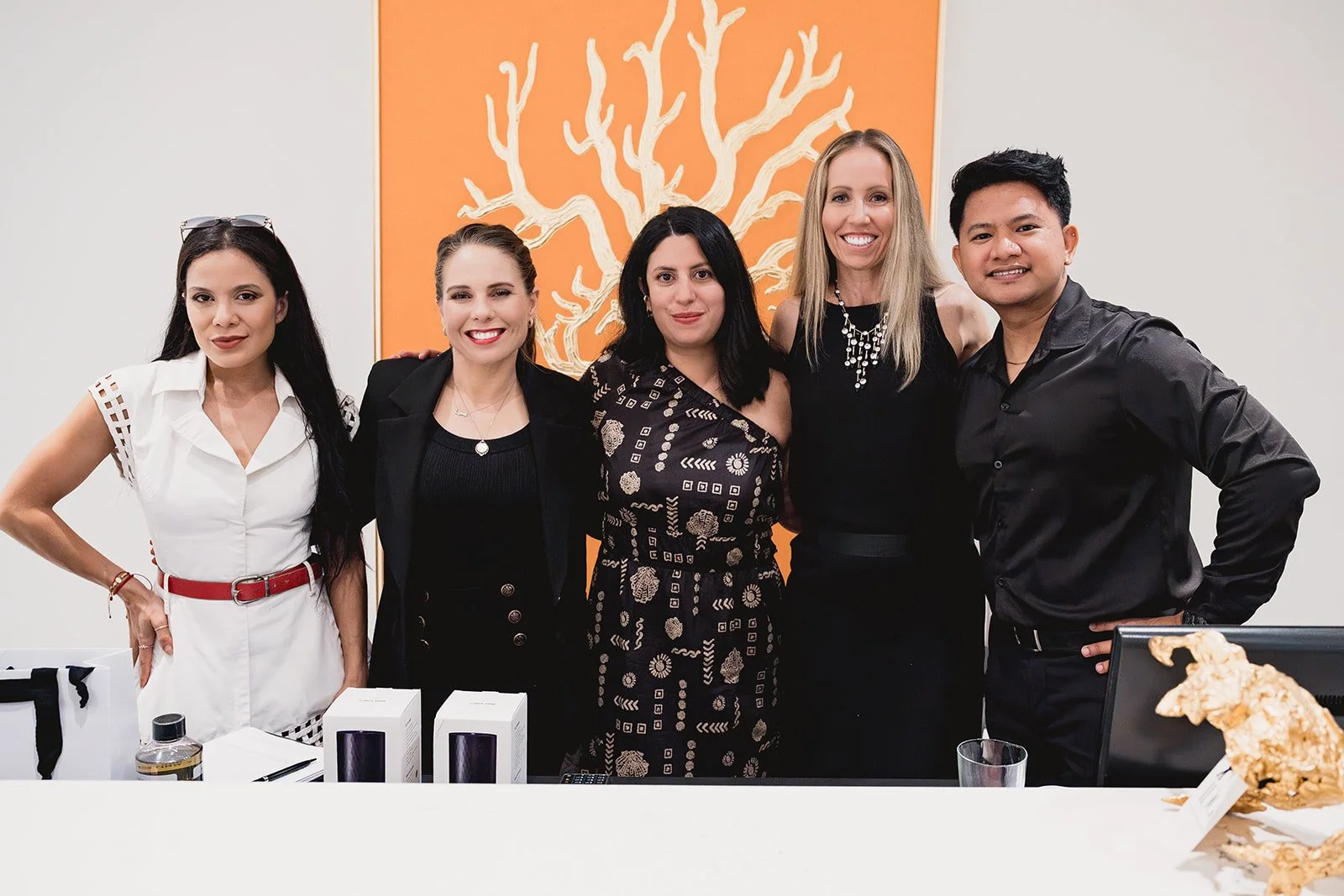 IDG team during their exhibition "Spatial Dialogue" at Cayman Art Week 2026.