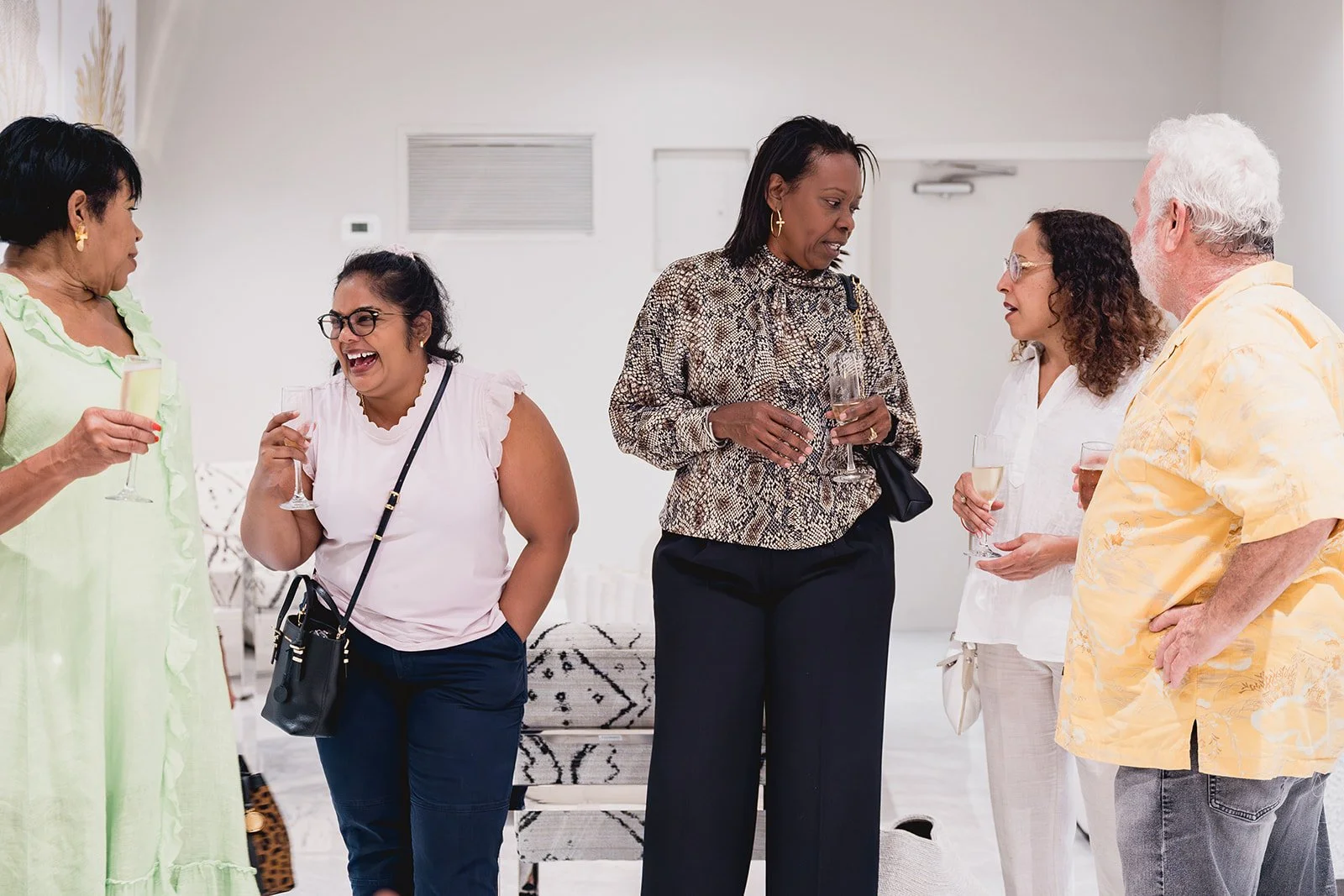 Guests at IDG's exhibition "Spatial Dialogue" during Cayman Art Week 2026.