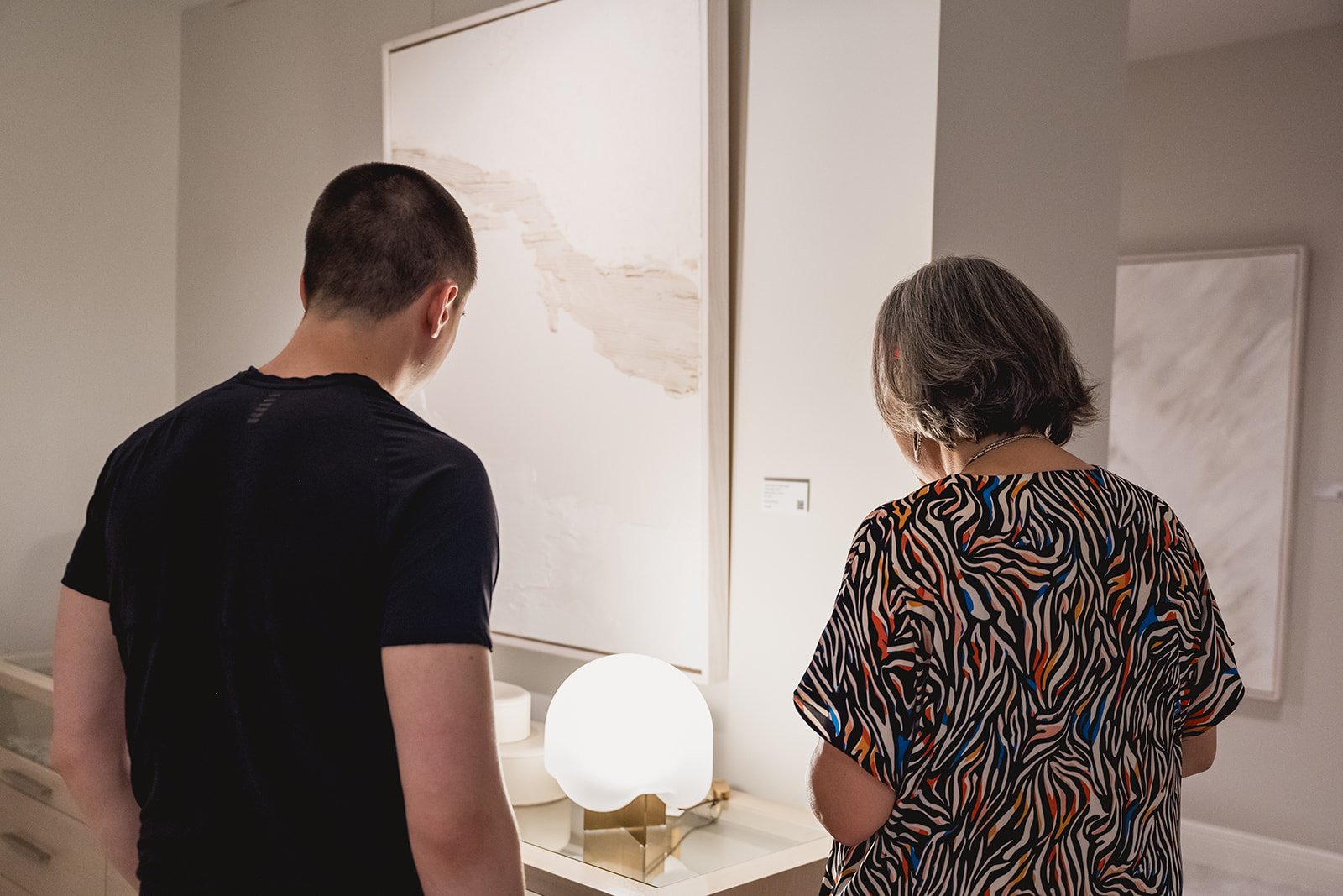 Guests at IDG's exhibition "Spatial Dialogue" during Cayman Art Week 2026.
