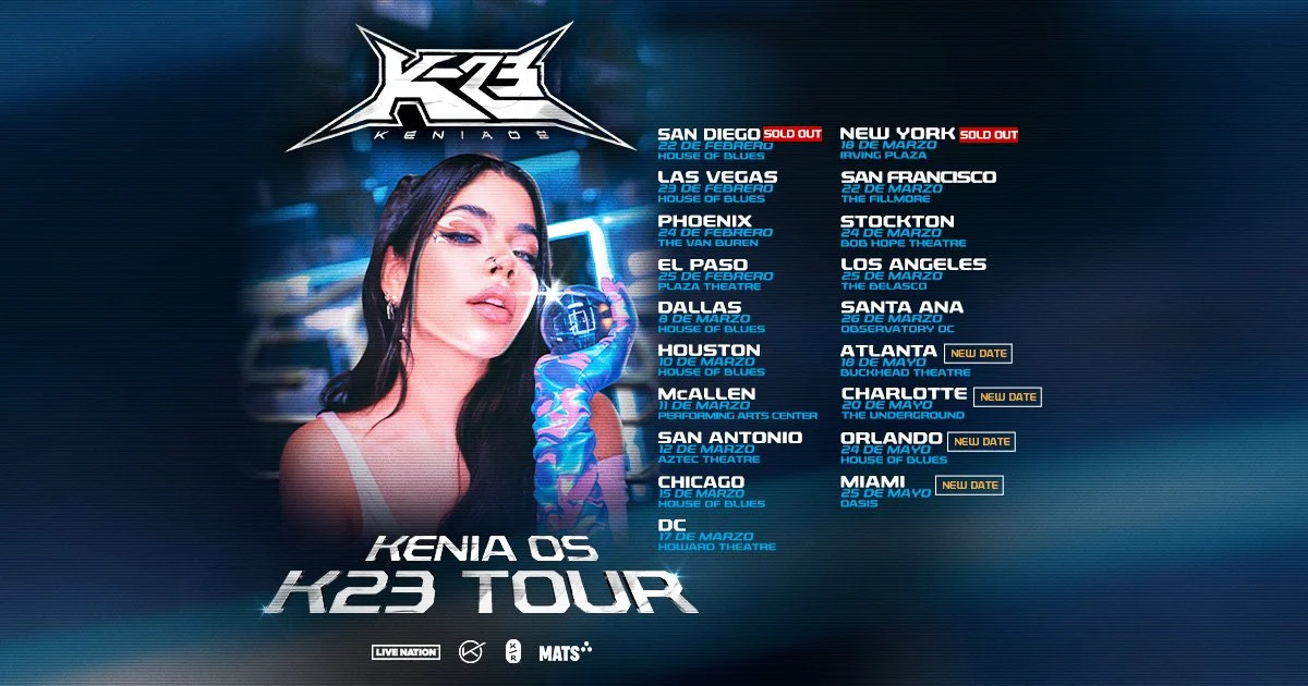 KENIA OS ANUNCIA FECHAS ADICIONALES PARA SU GIRA DE DEBUT EN EE. UU.