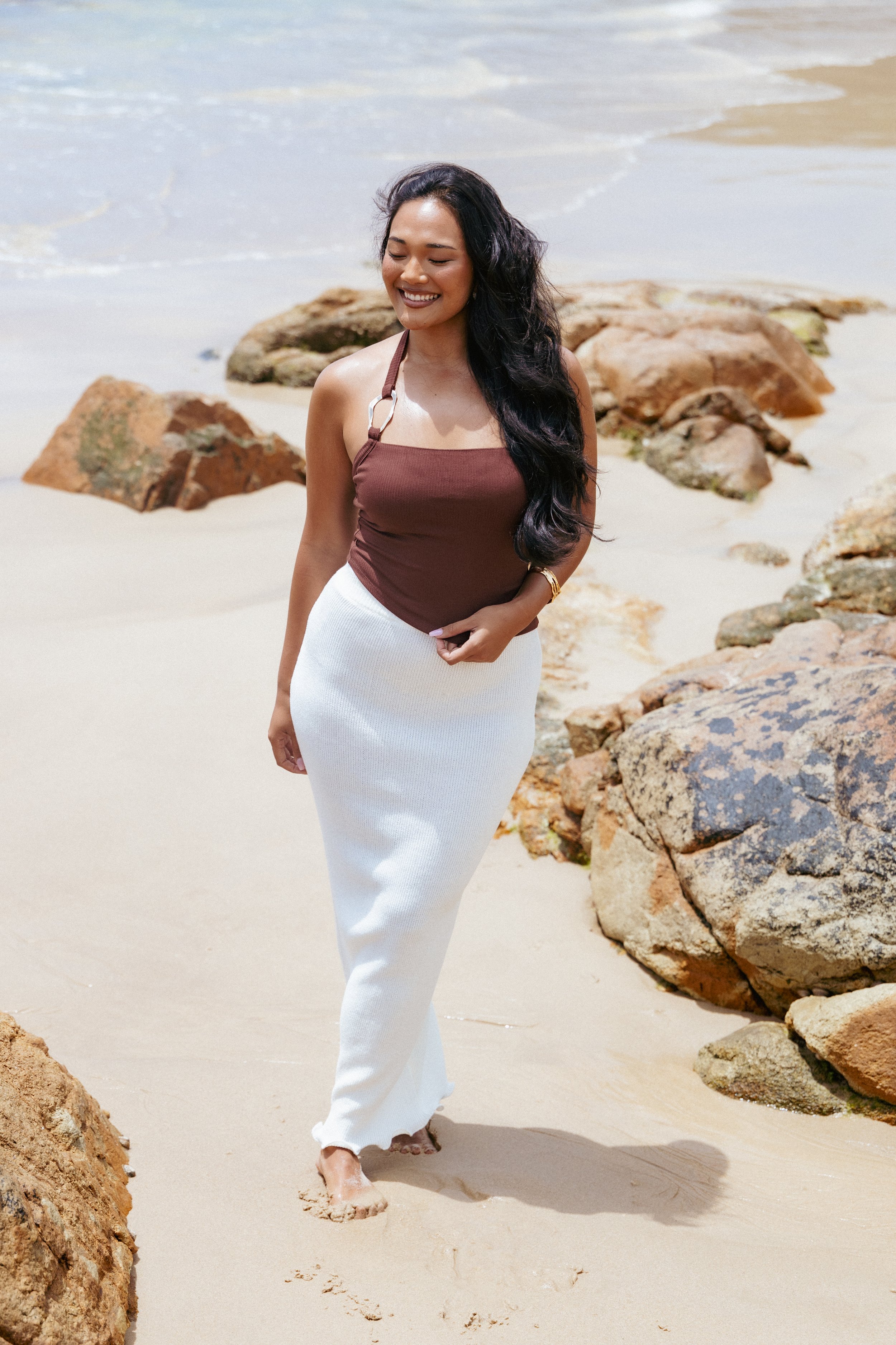 Yulissa Halter Knit Top - Chocolate Brown 1.jpg