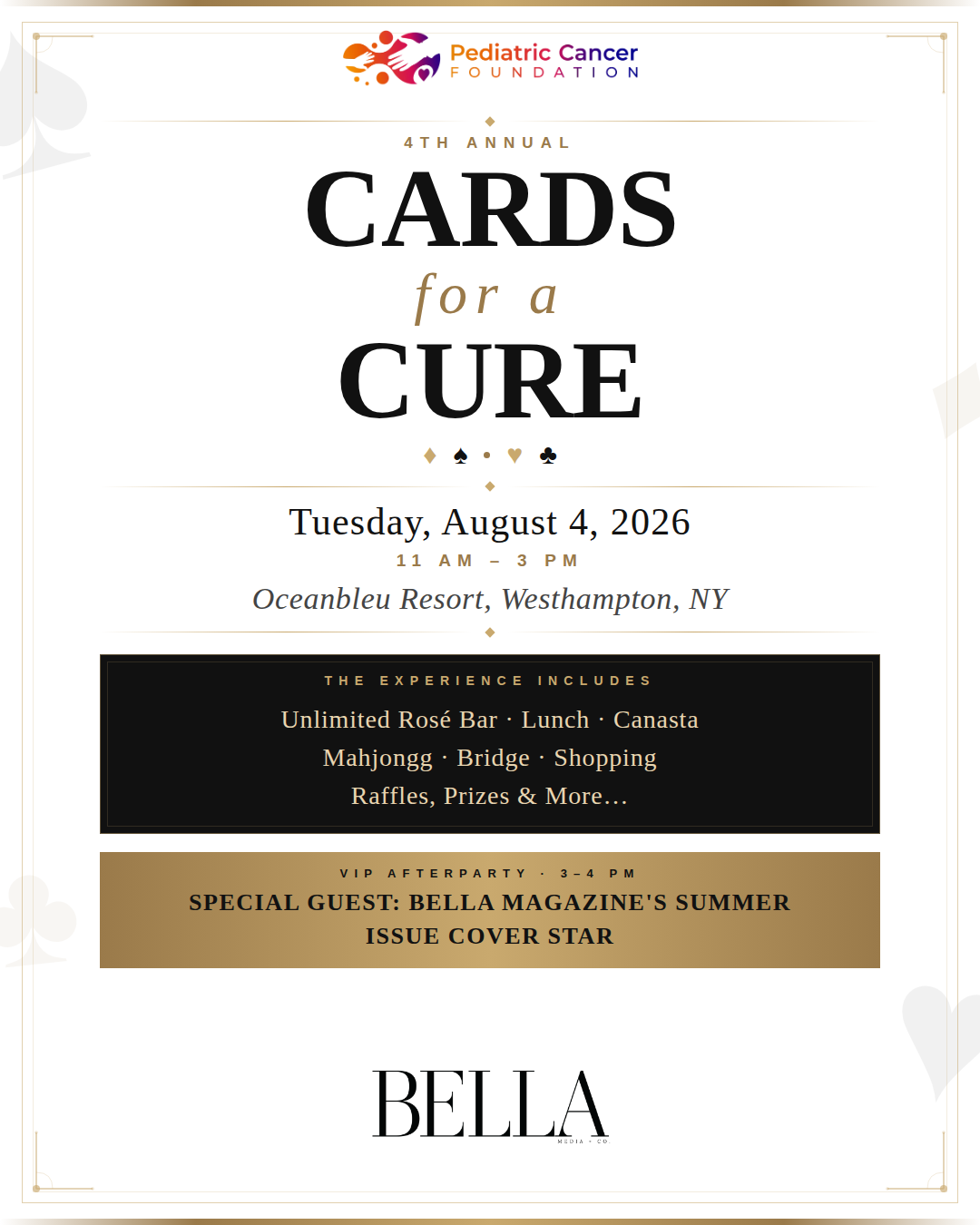 Pediatric Cancer Foundation x BELLA Magazine Present 4th Annual Cards for a Cure