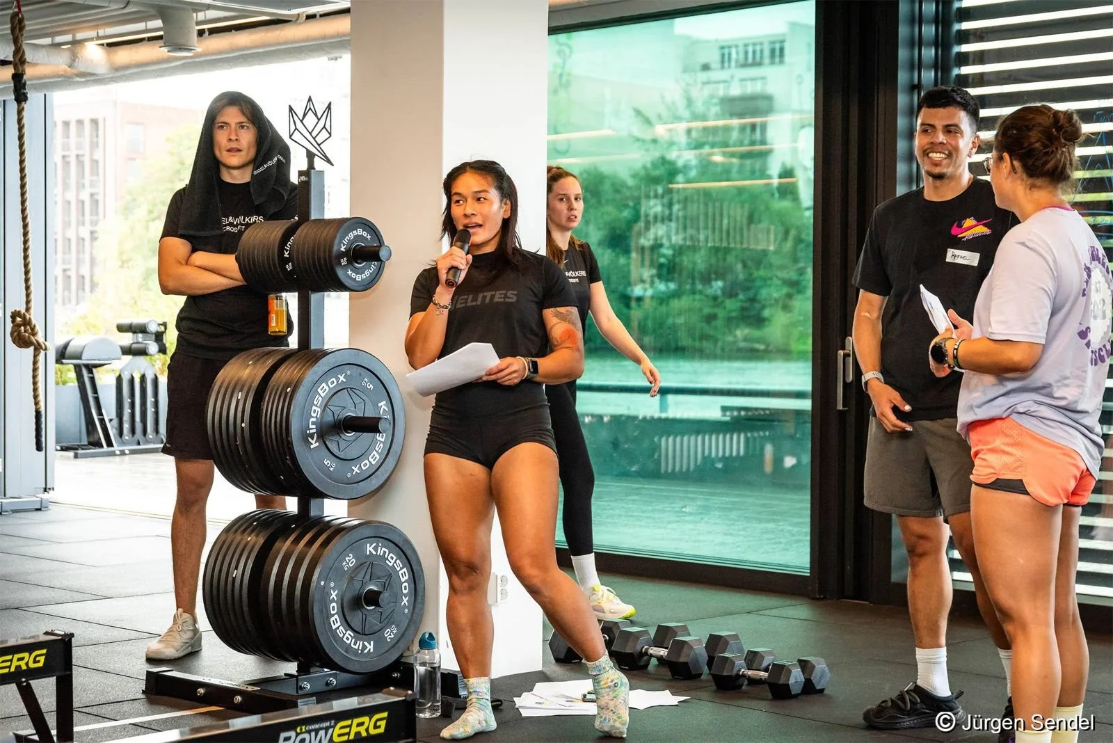 Health and fitness event with Dao Digital founder presenting, and leading and coaching the team workouts.