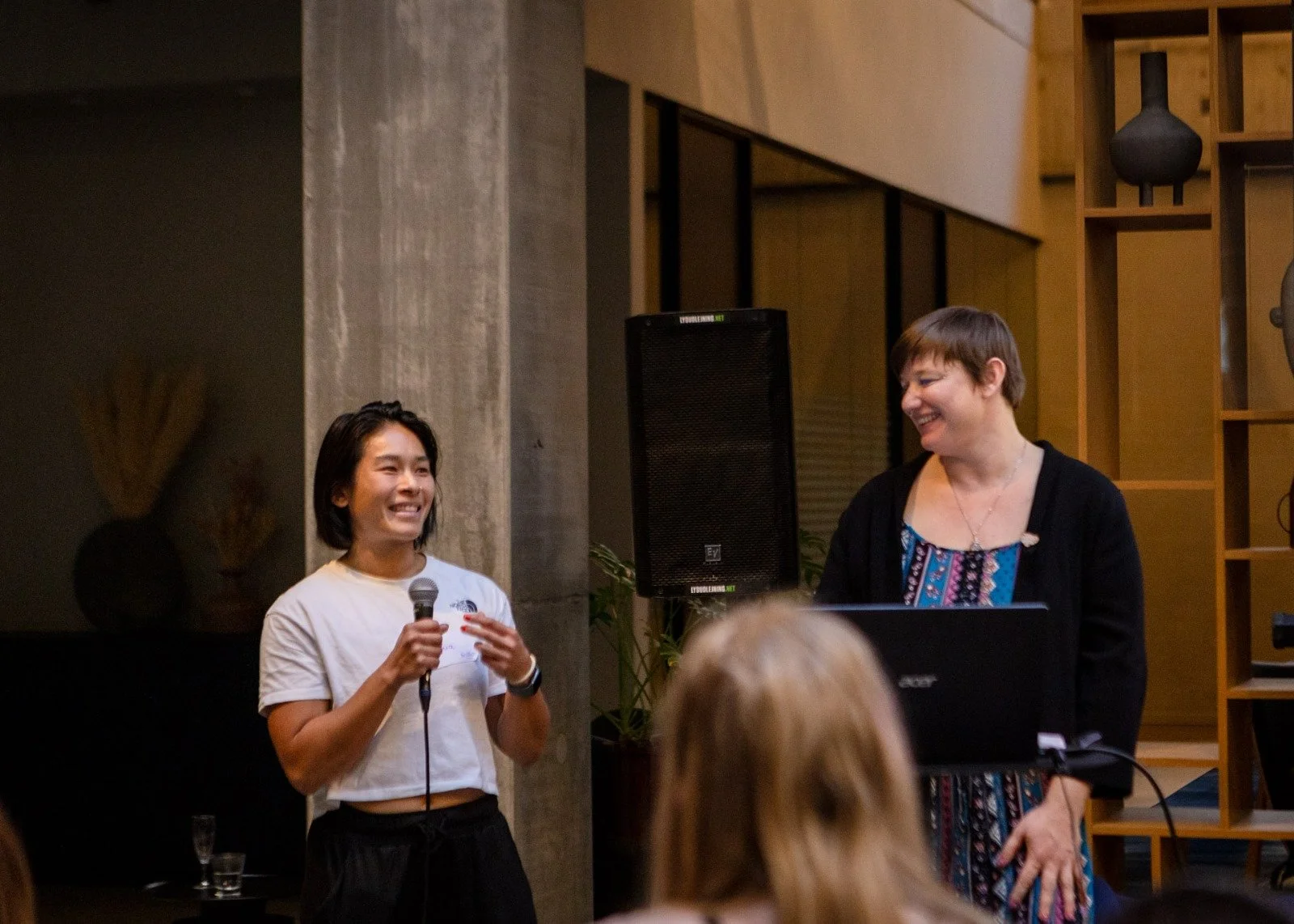 Antonia Lim presenting at health and wellness conference