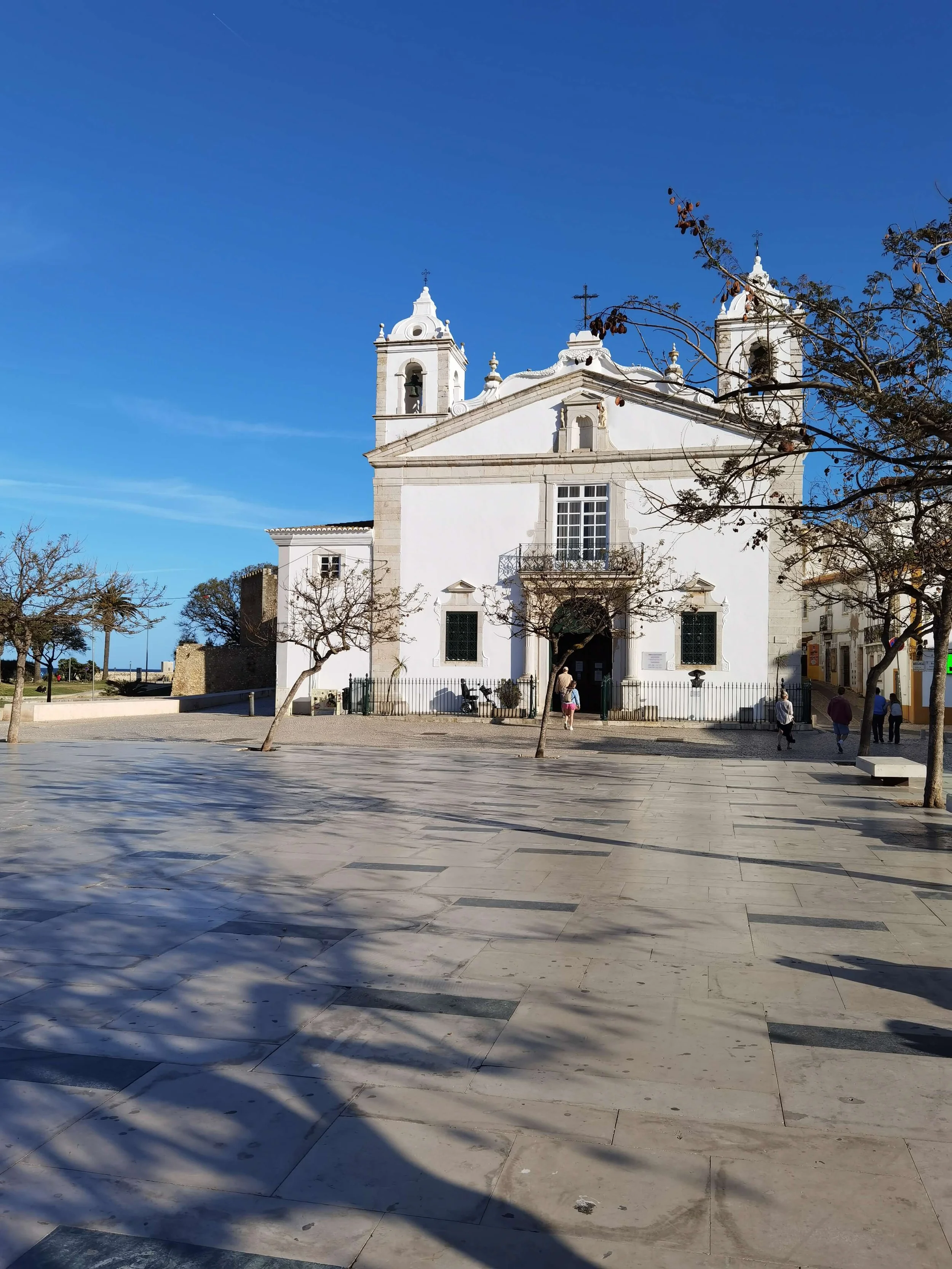 Igreja de Santa Maria de Lagos a white baroque church on Praça Infante Dom Henrique
