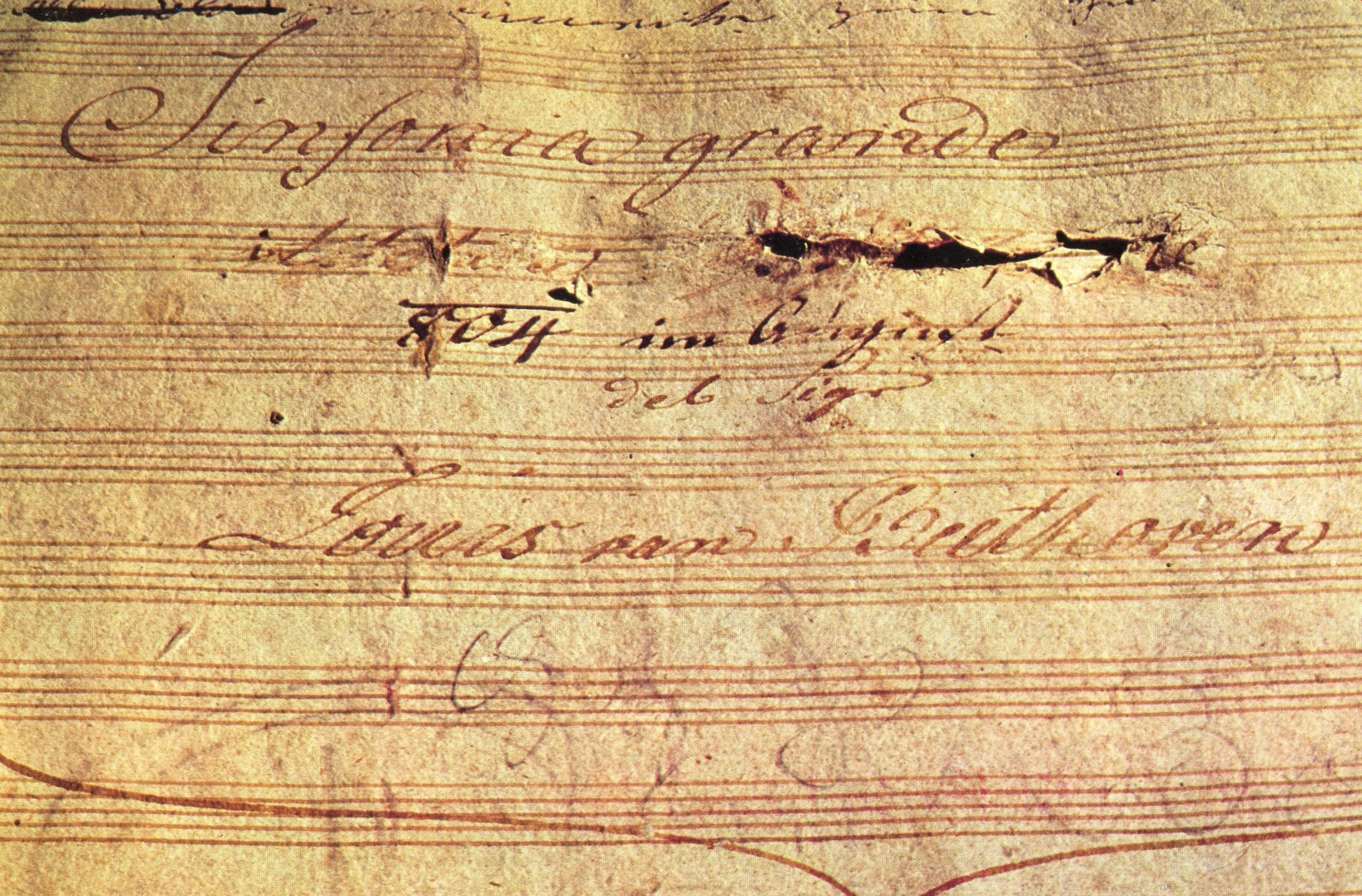 Title page of Beethoven's "Eroica" Symphony