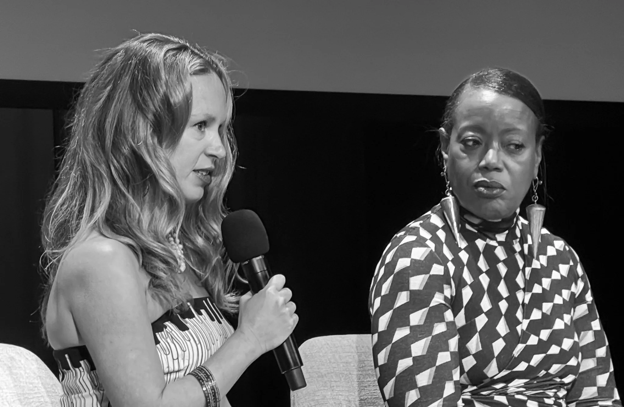 Rebecca Ballard speaking at a panel