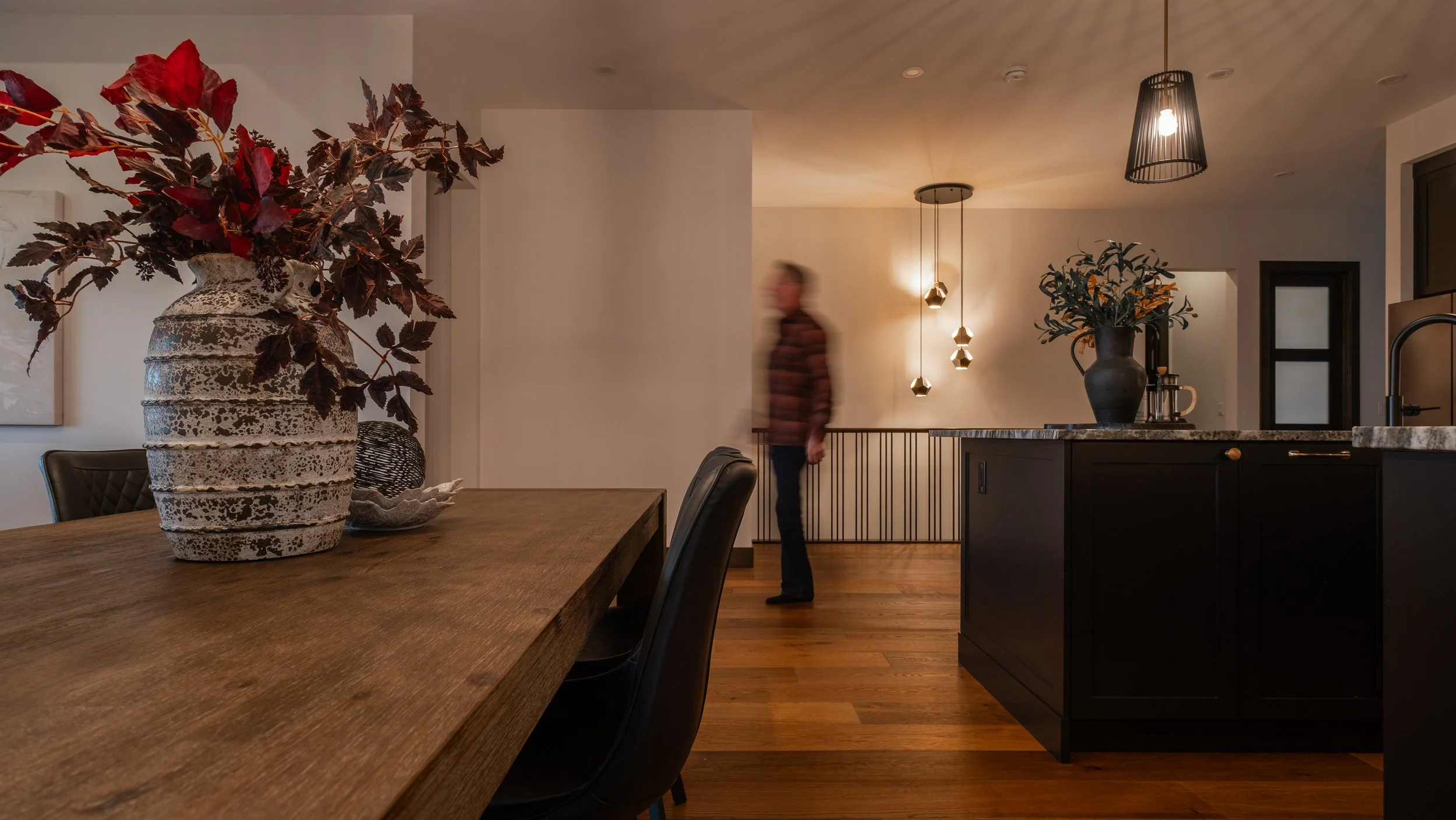 Image of new home interior, kitchen and dinning area