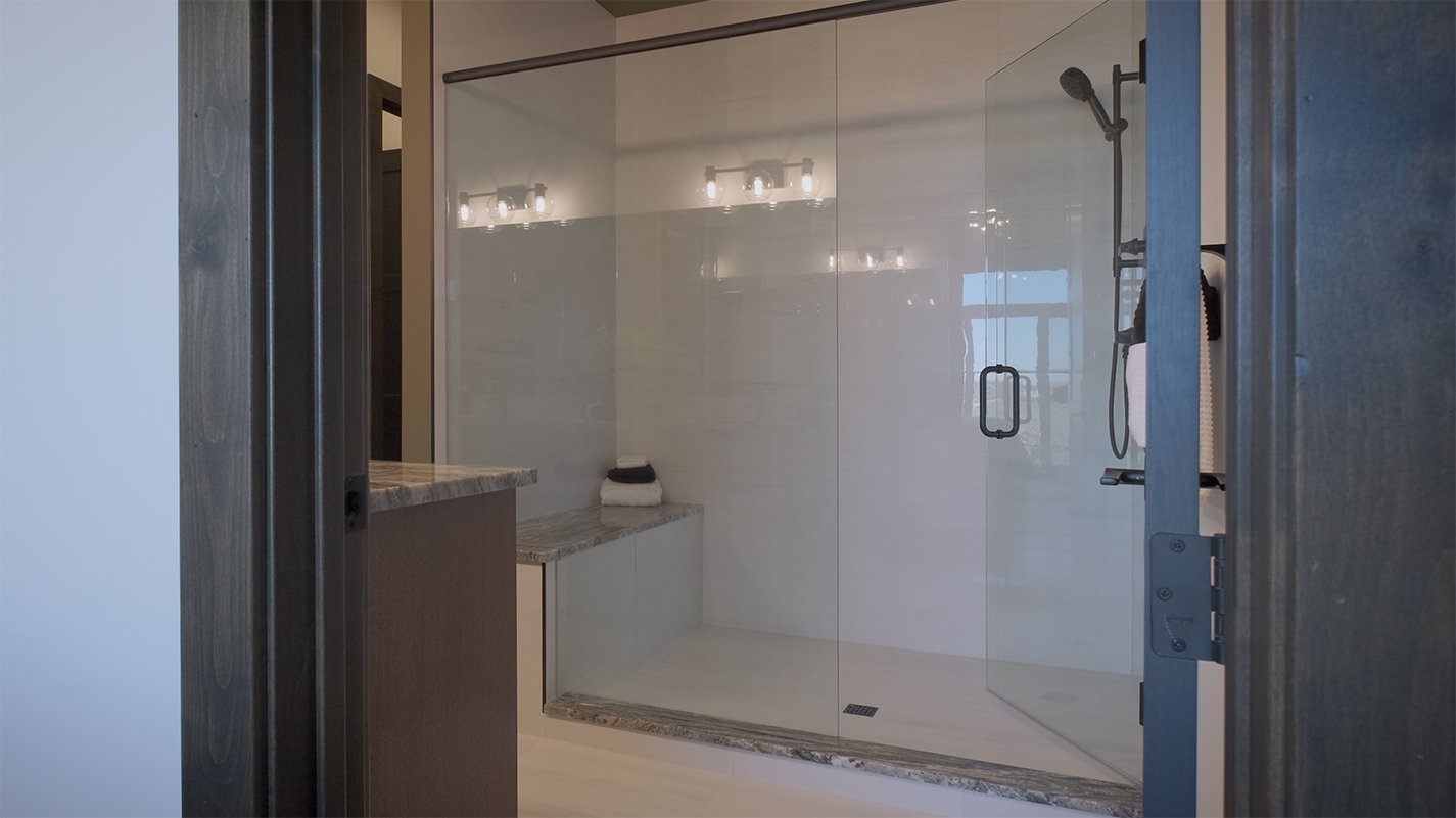 Image of glass shower cubicle