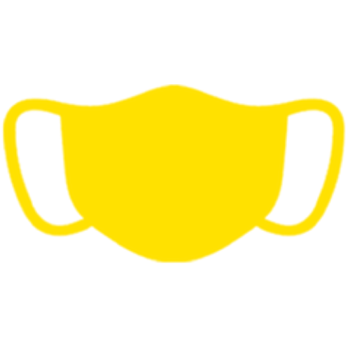 Silhouette of a face mask