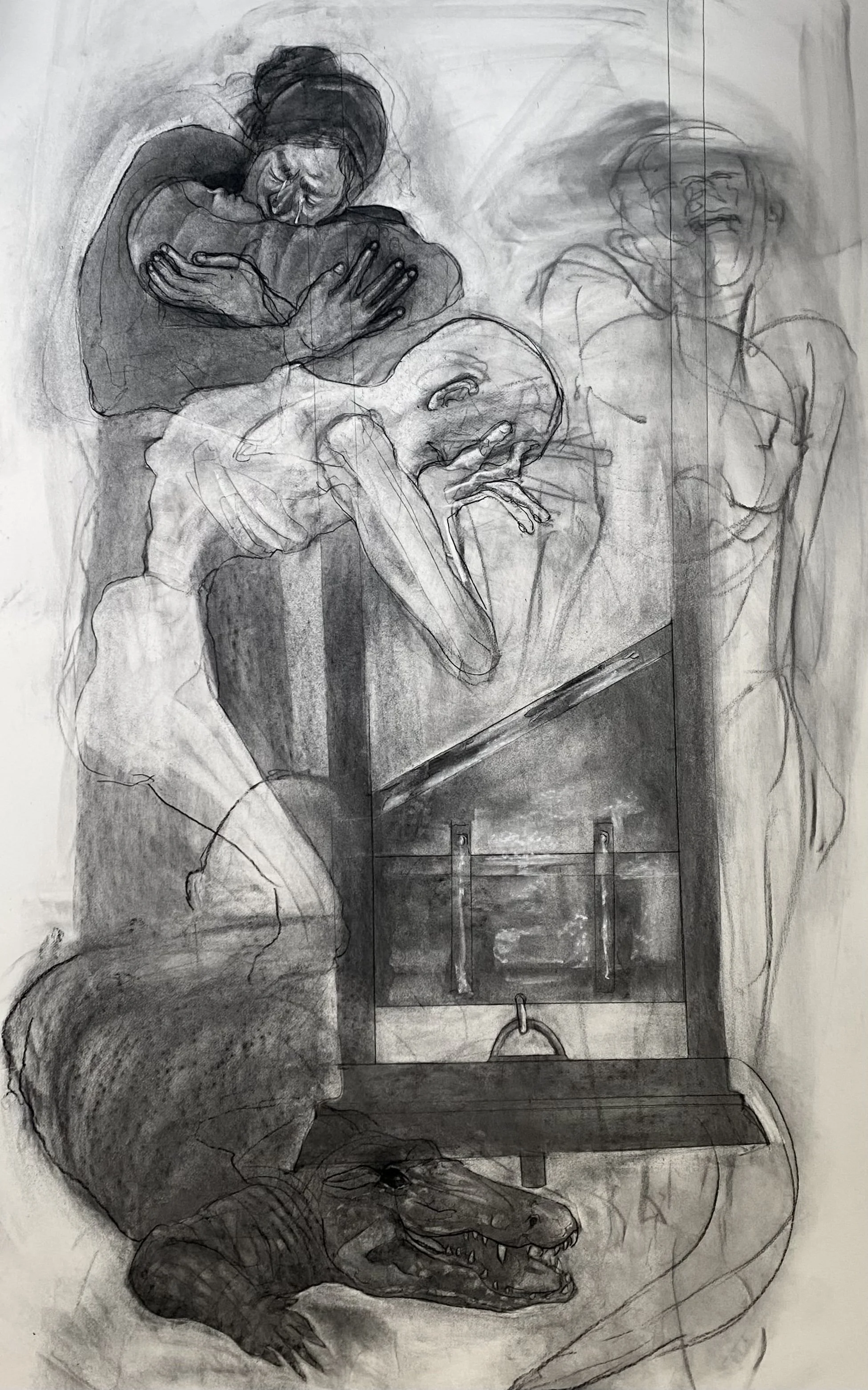 Untitled, Charcoal and Soft Pastel, 42.5" x 60", 2025