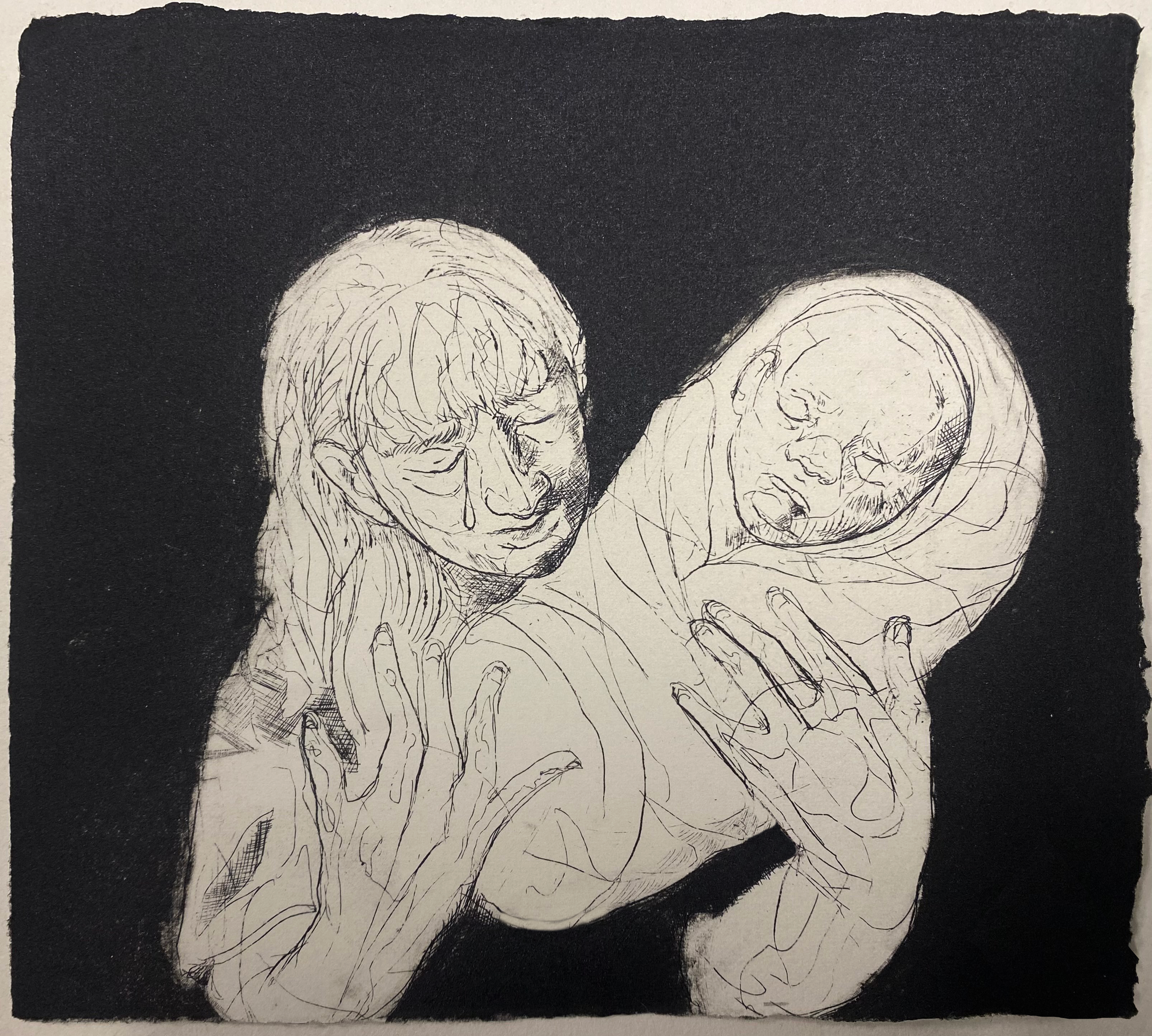 Veronica, Copper Plate Etching, 7" x 6", 2026