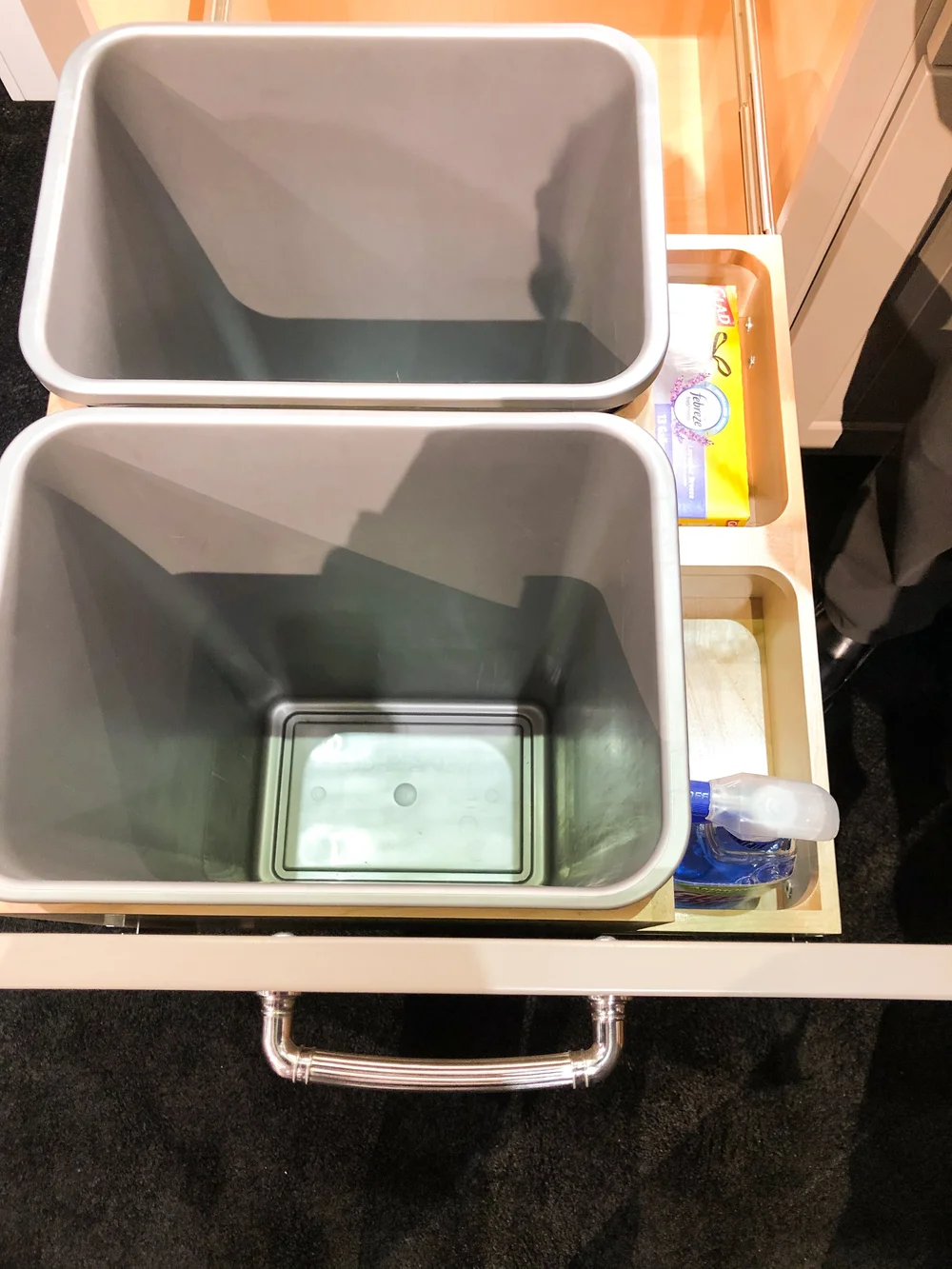 Trash Pull Out with Bag Storage