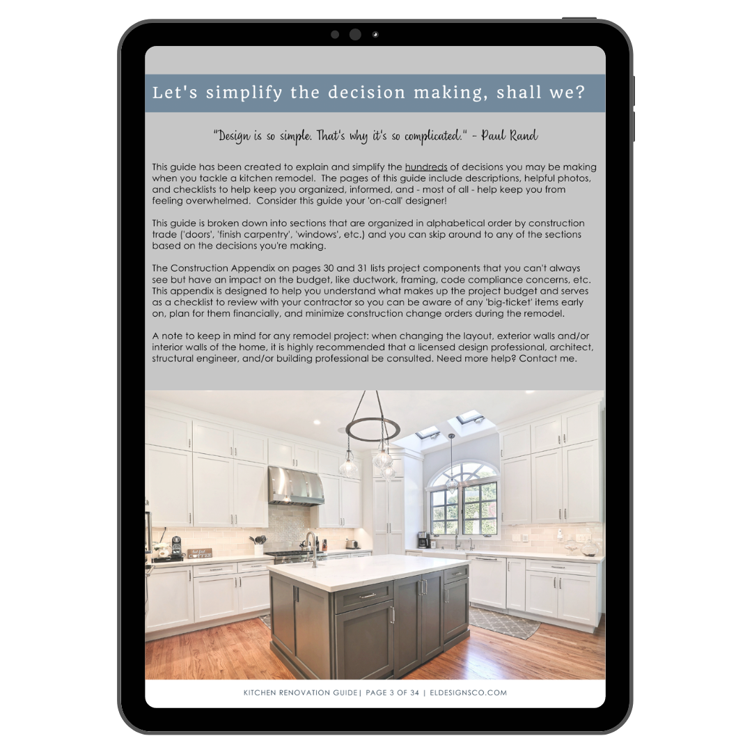 Kitchen Renovation Guide | E.L. Designs | Interior Design and Remodeling CA