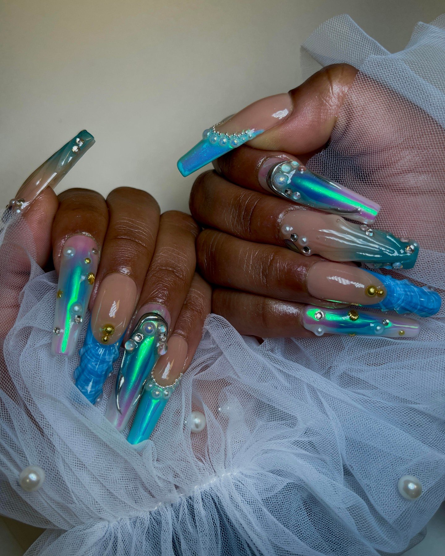 Summer vibes, winter palette ❄️✨ Who says you can't rock cool tones when the sun's still shining? These icy blues and teals are giving us all the feels&mdash;fresh, glowy, and absolutely stunning. The perfect way to transition into the season without