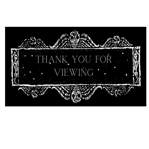 Thank you for viewing message on black background with decorative border and pattern