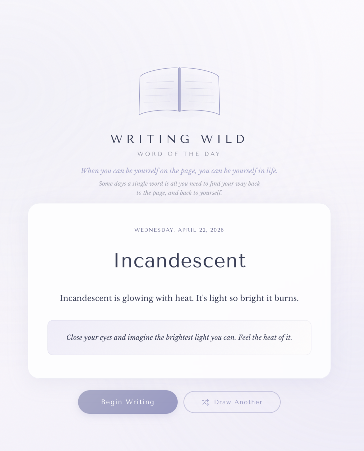 Writing Wild Word of the Day Cover