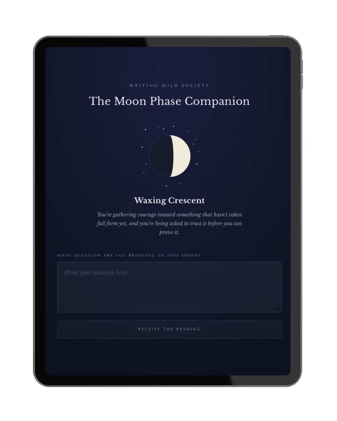 Moon Phase Companion on iPad