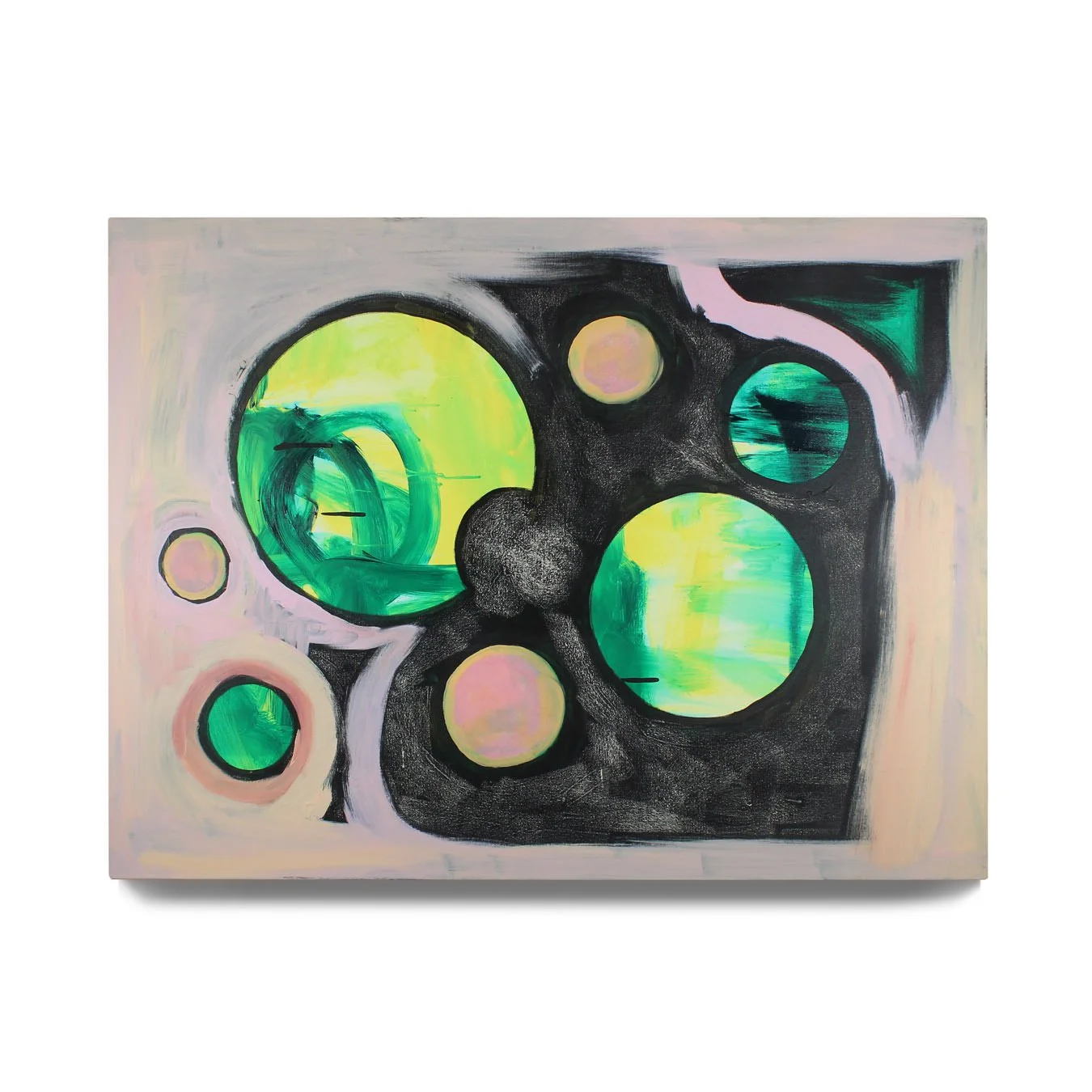 Dissolution (As I Melt into the Is-ness). 2022. Acrylic paint, charcoal and pastel on canvas. 48 x 36 in.