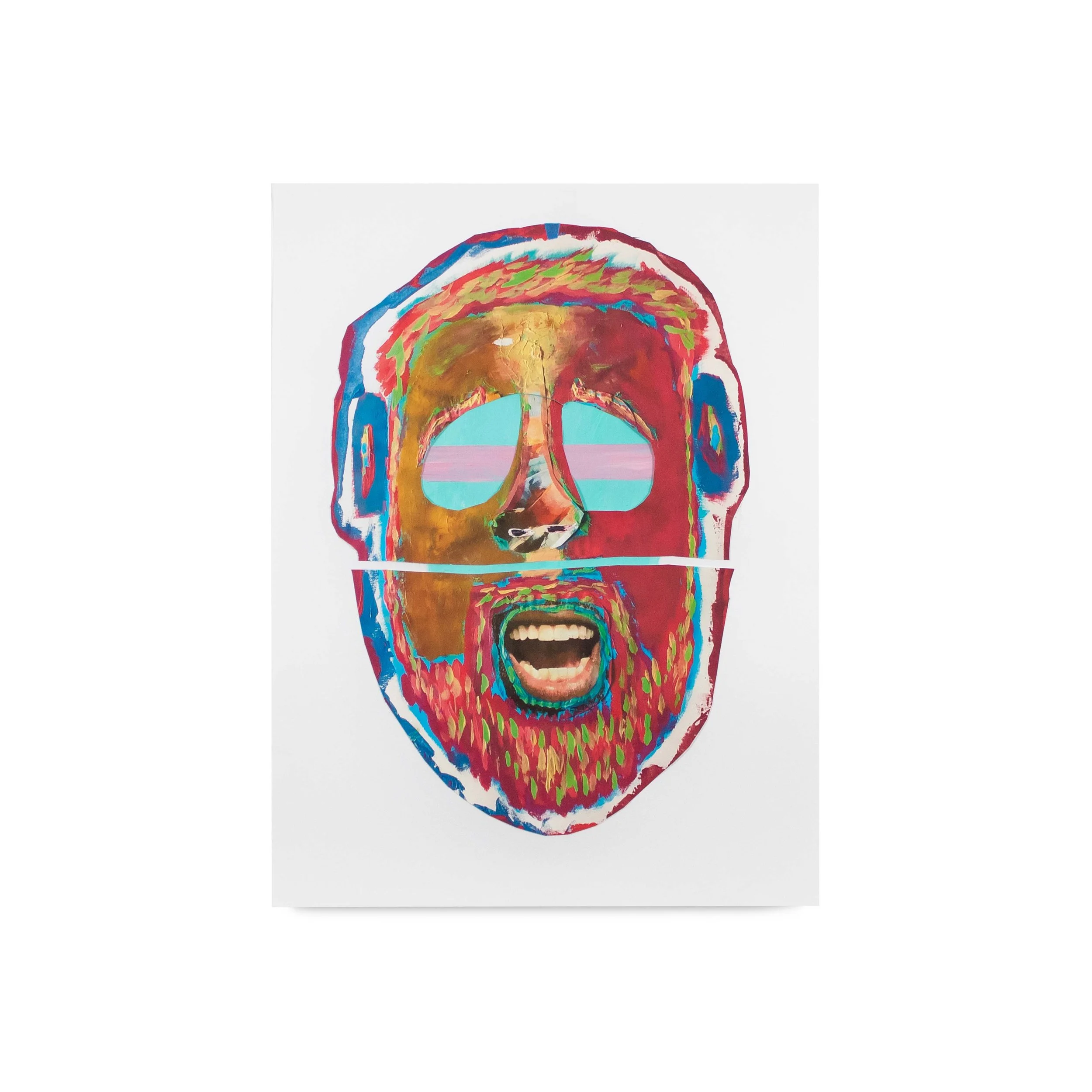 Mask III. Pastel, Acrylic and Photograph on Paper  - 18 x 24 in.