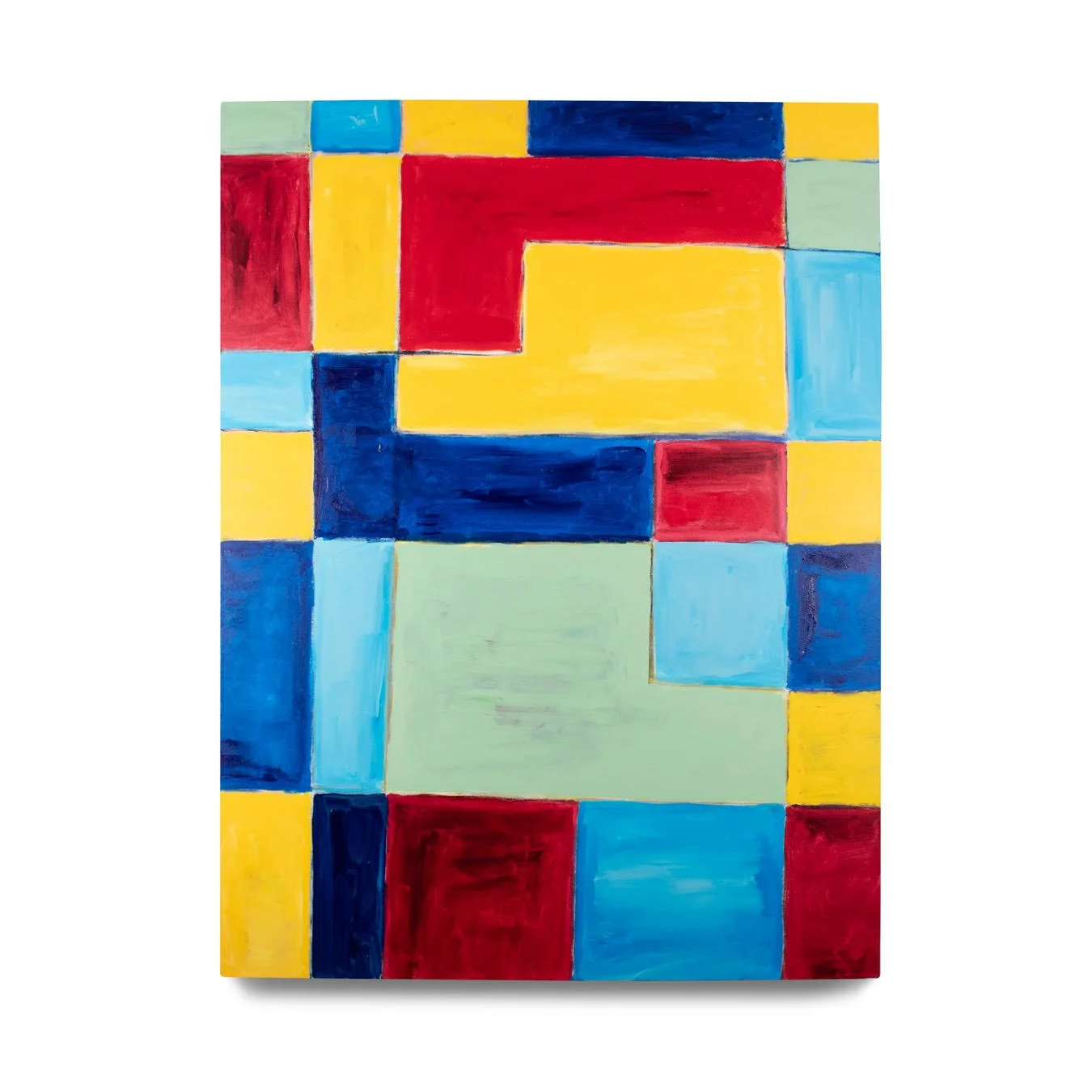 No. X. 2022. Acrylic paint and charcoal on canvas. 36 x 48 in.