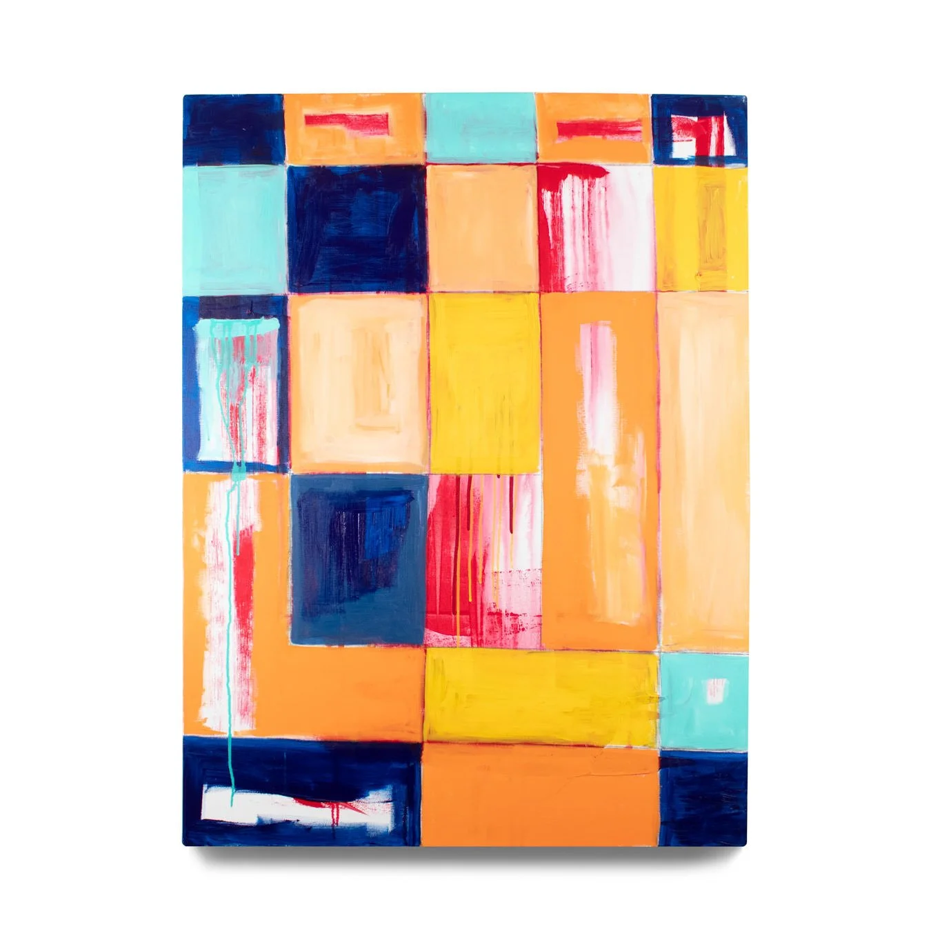 No. II. 2022. Acrylic paint and charcoal on canvas. 36 x 48 in.