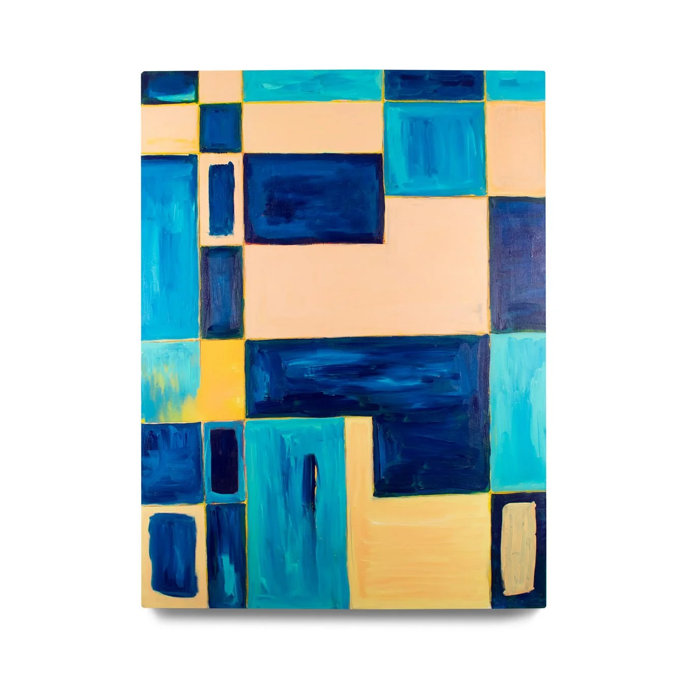 No. VIII. 2022. Acrylic paint and charcoal on canvas. 36 x 48 in.