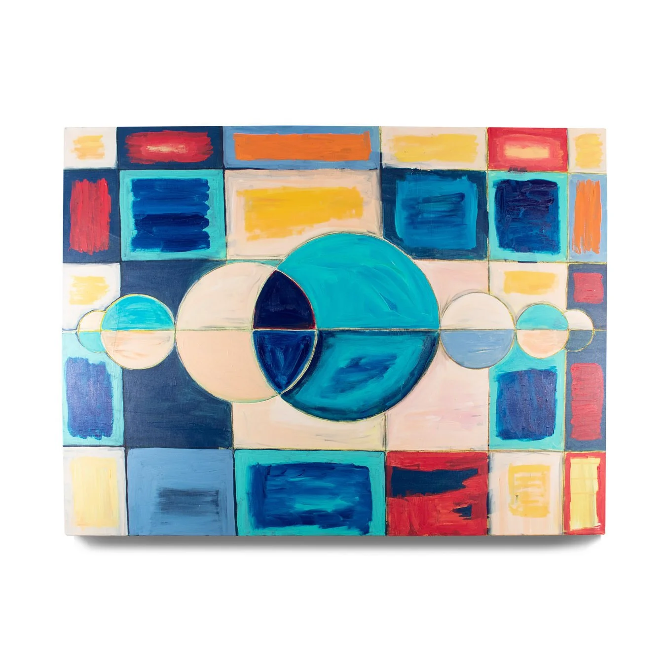 
I to I. 2022. Acrylic paint and charcoal on canvas. 48 x 36 in.