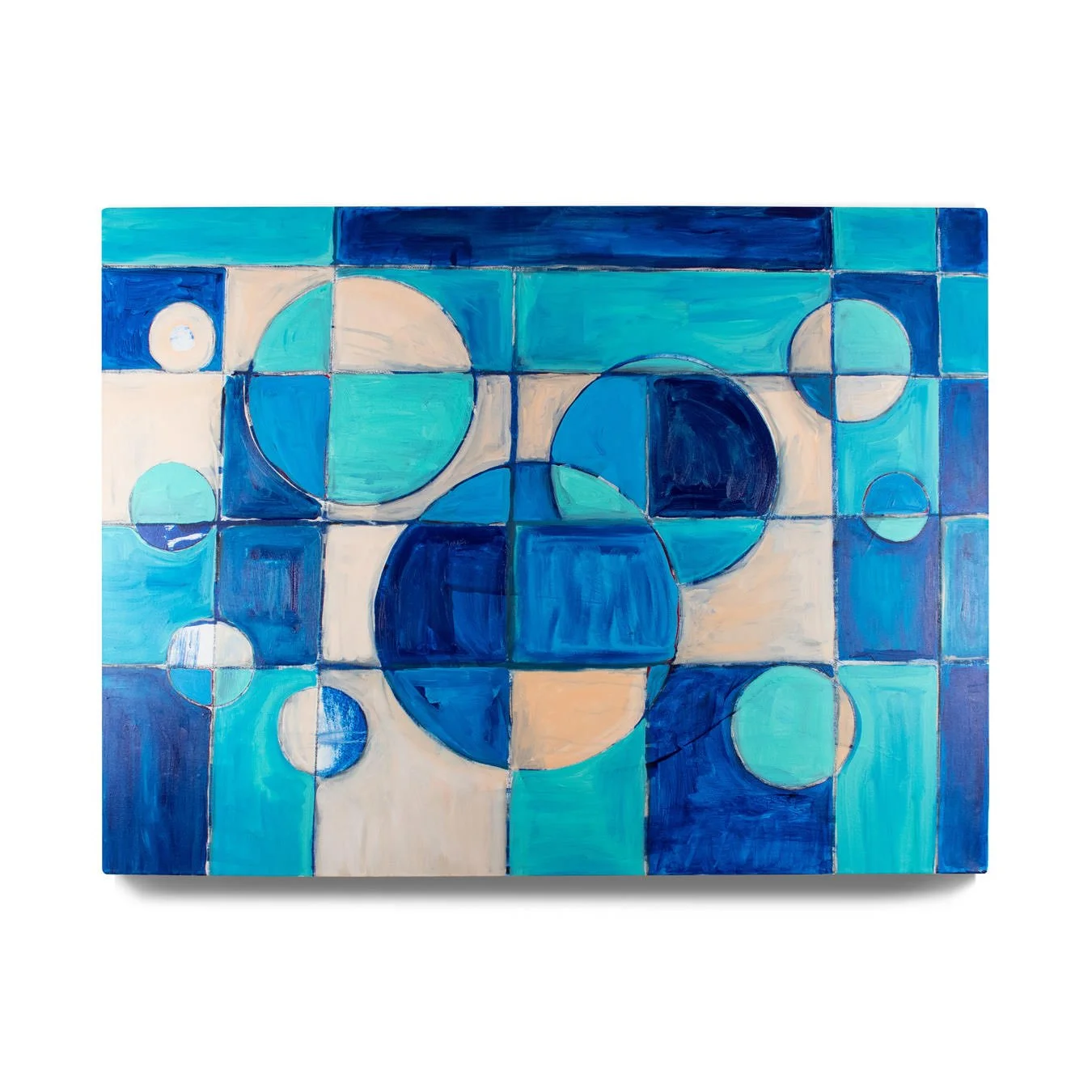 Separate Ways. 2022. Acrylic paint, charcoal and pastel on canvas. 48 x 36 in.