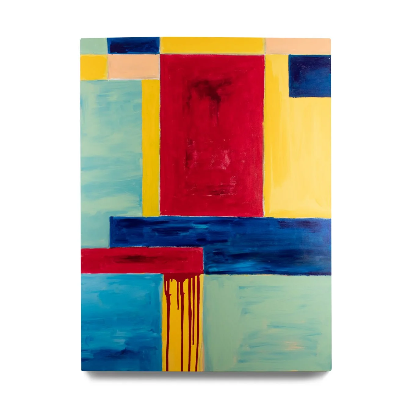 No. V. 2022. Acrylic paint and charcoal on canvas. 36 x 48 in. 