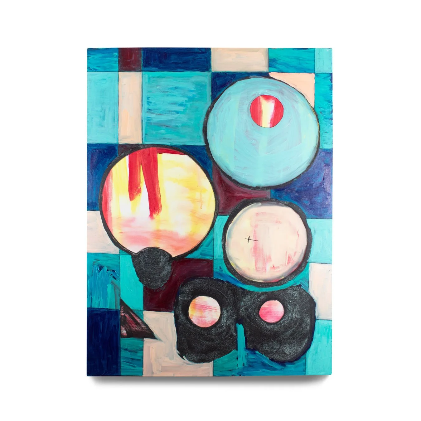 Velvet Heart No. I. 2022. Acrylic paint, charcoal and pastel on canvas. 36 x 48 in.