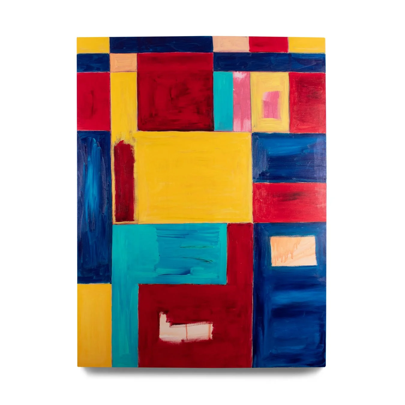 No.VI. 2022. Acrylic paint and charcoal on canvas. 36 x 48 in.