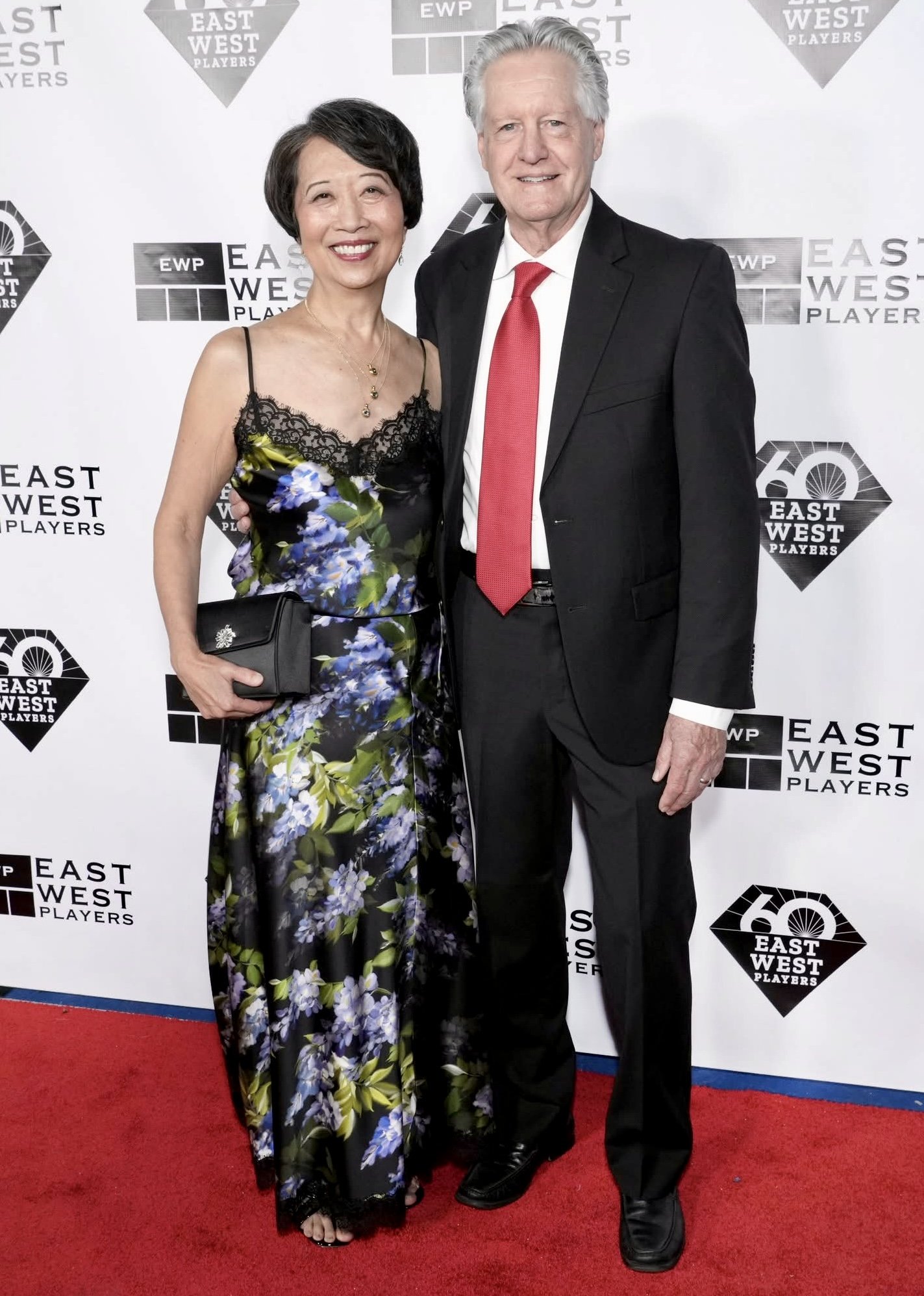 Jeanne and husband Tim Patterson at the East West Players 60th Anniversary Diamond Gala on November 28, 2025 in Los Angeles.